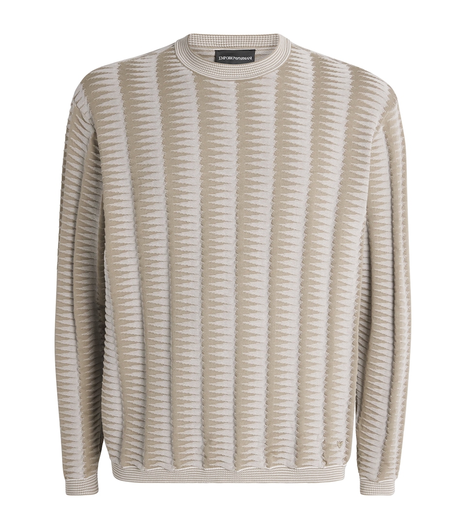 Cotton Woven Jacquard Sweater