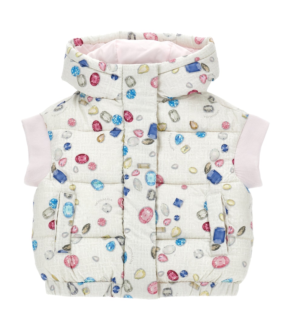 Jewel Print Puffer Gilet (2-12 Years)