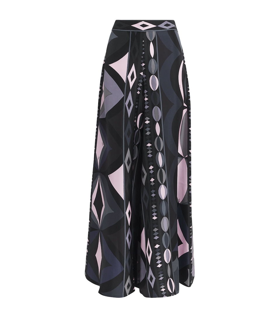 Silk Wide-Leg Trousers