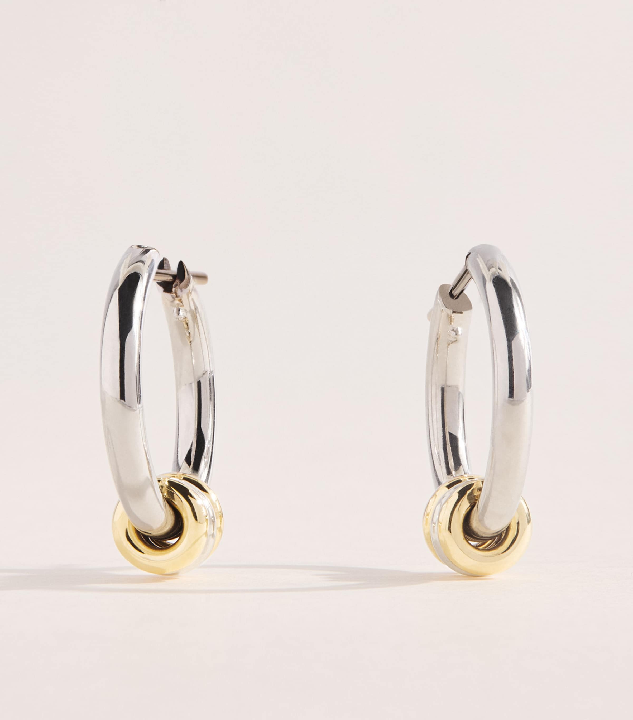 Spinelli Kilcollin Sterling Silver and Yellow Gold Ara Core Hoop Earrings Sterling Silver