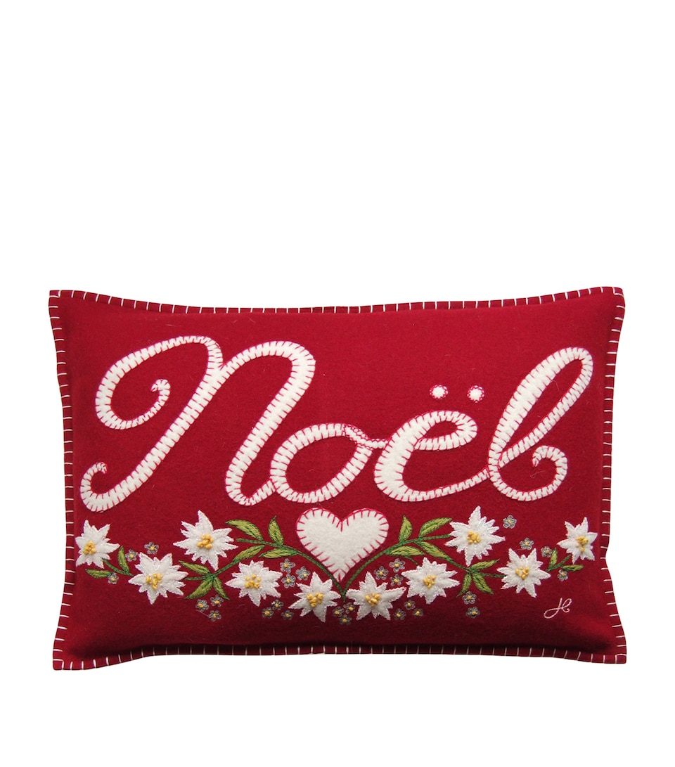 Jan Constantine Mini Noel Alpine Cushion Red