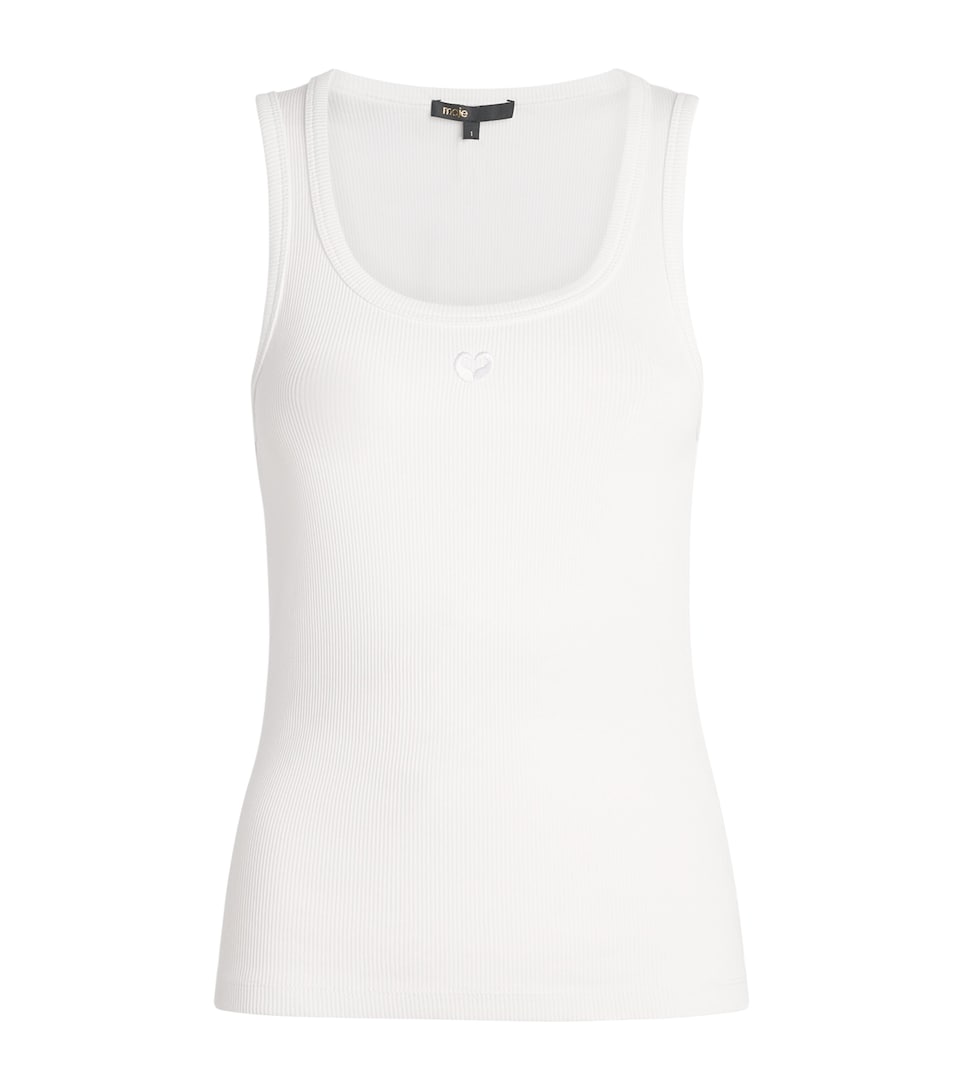 Stretch-Cotton Logo Tank Top