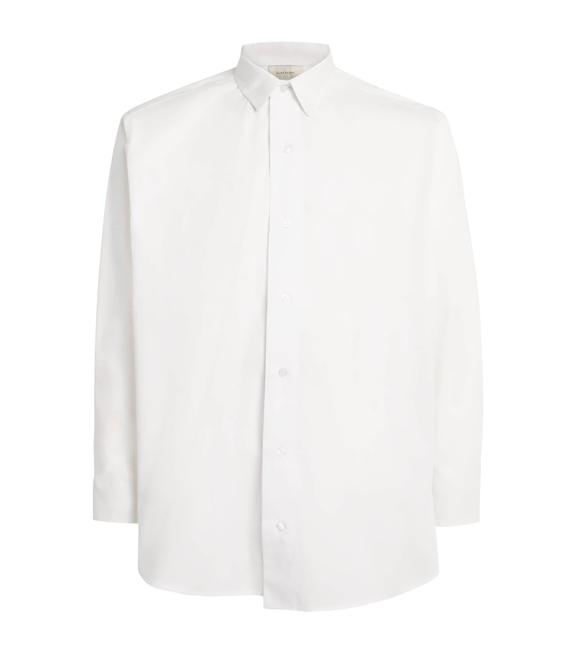 Alan Scott Mens Cotton Jesse Button Shirt White