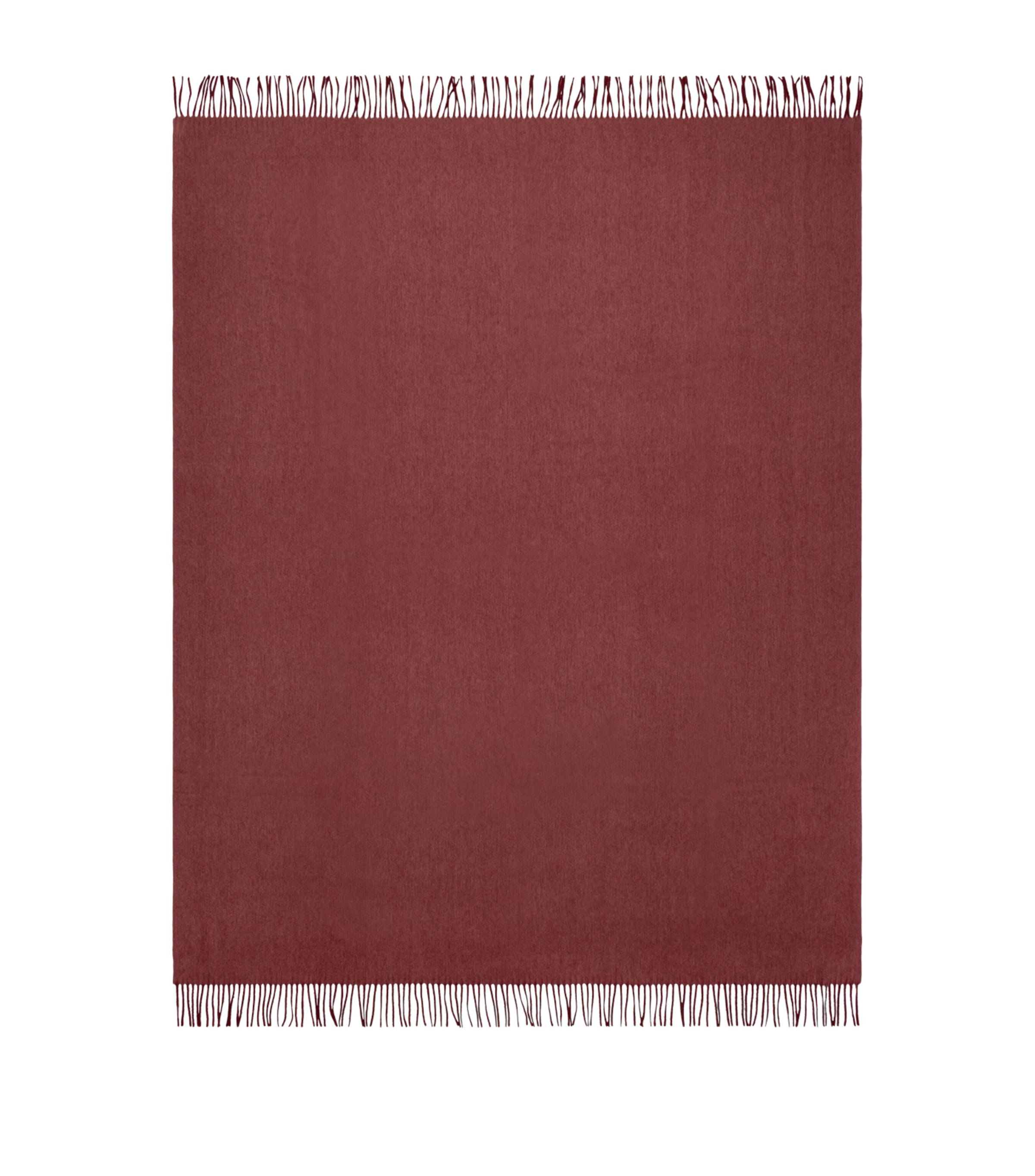 Begg x Co Cashmere Arran Reversible Throw (147cm x 183cm) Wine Sandrose