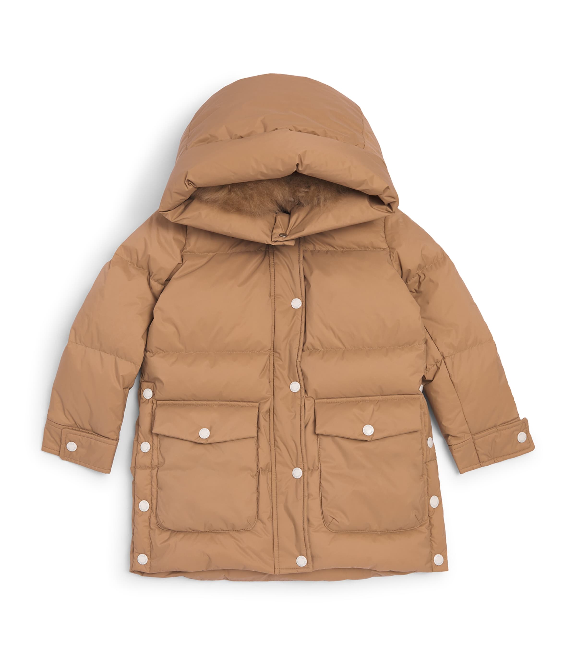Yves Salomon Enfant Down Lambskin-Insert Puffer Jacket (4-14 Years)