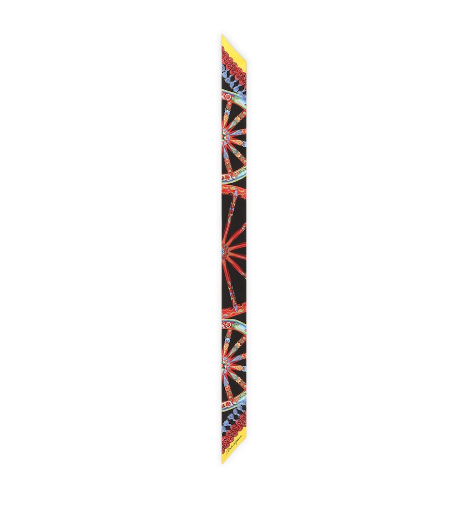 Dolce&Gabbana Carretto-Print Silk Scarf Ruote Carretto