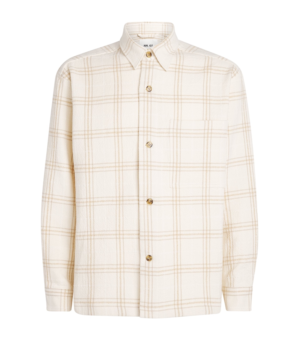 Cotton-Blend Check Overshirt