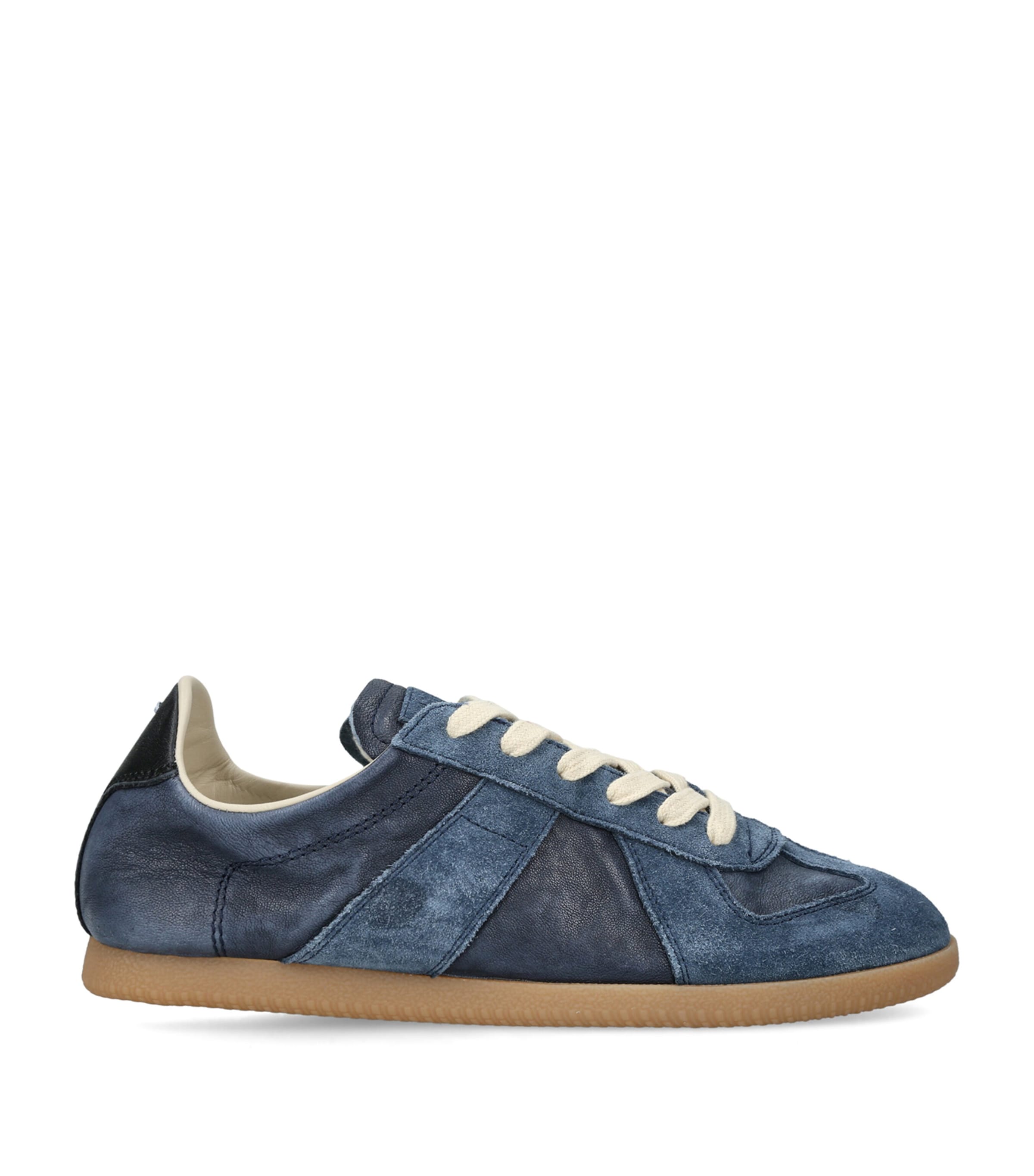 Maison Margiela Suede Replica Sneakers Navy