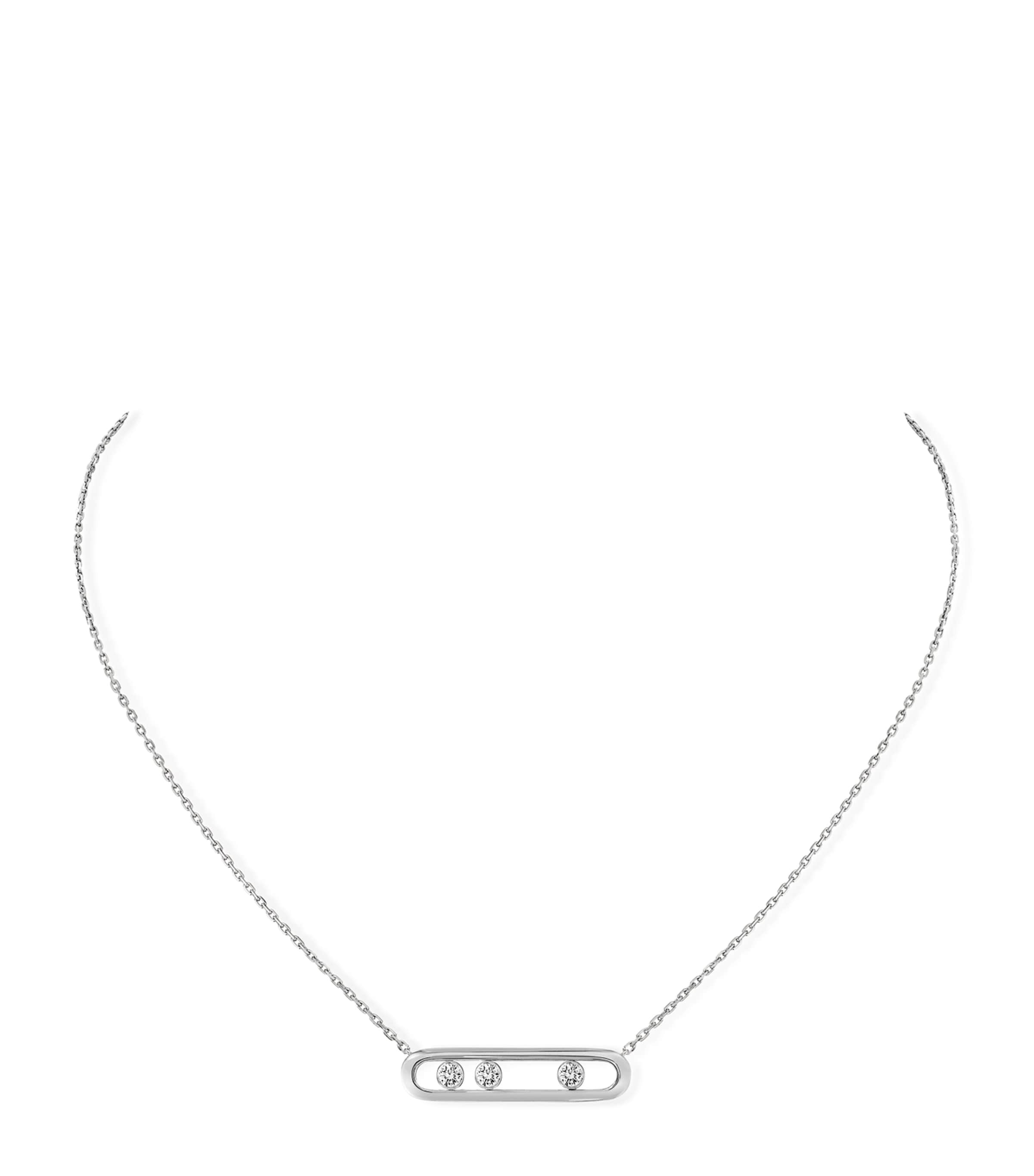 Messika Move Classique White Gold and Diamond Necklace White Gold