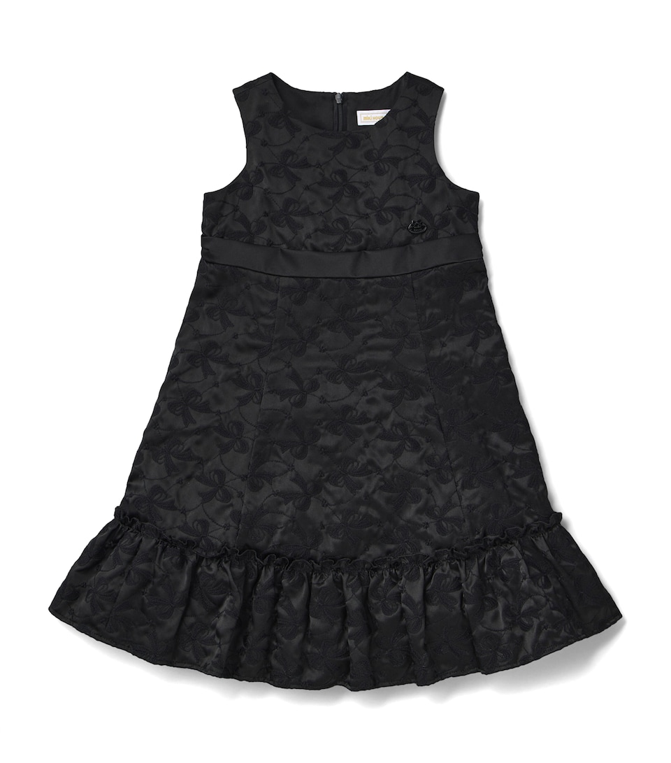 Silk Bow Embroidery Dress (3-7 Years)