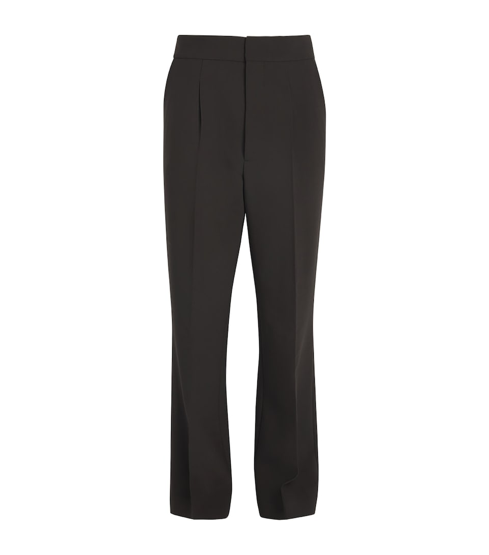Wool-Blend Straight Trousers