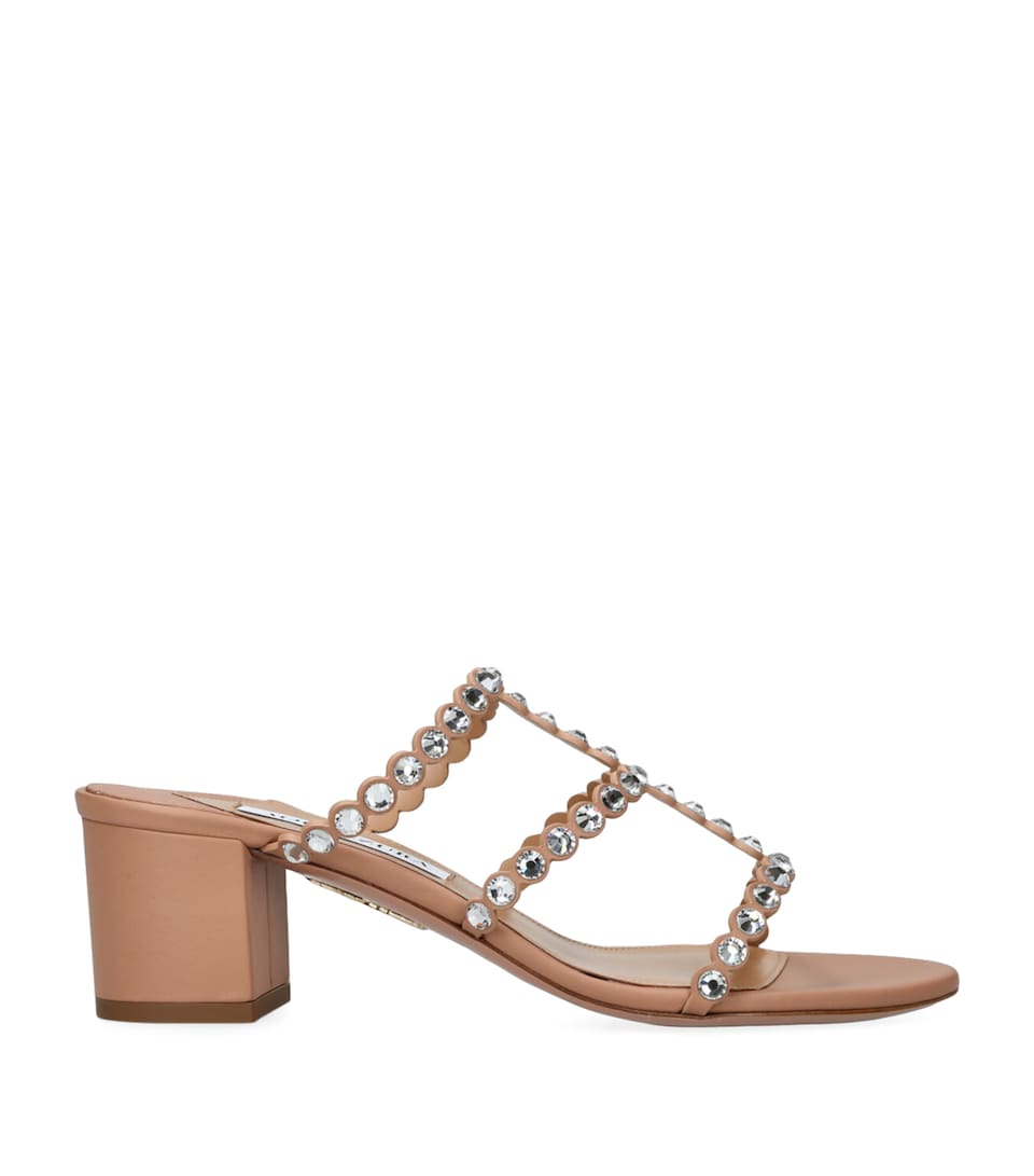 Leather Embellished Tequila Sandals 50