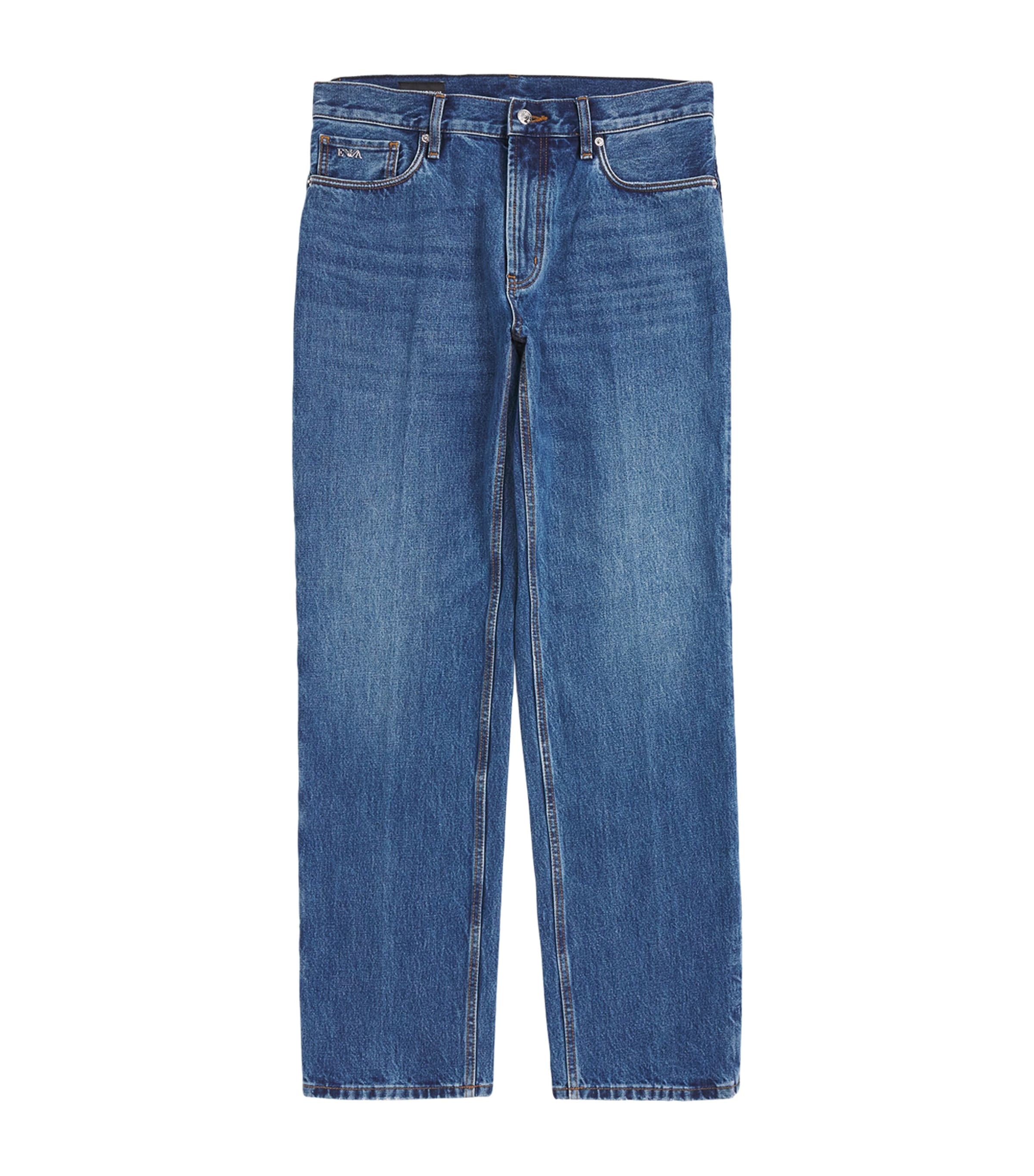 archive EMPORIO ARMANI ストレートデニム Emporio Armani Blue Straight Jeans | Harrods US