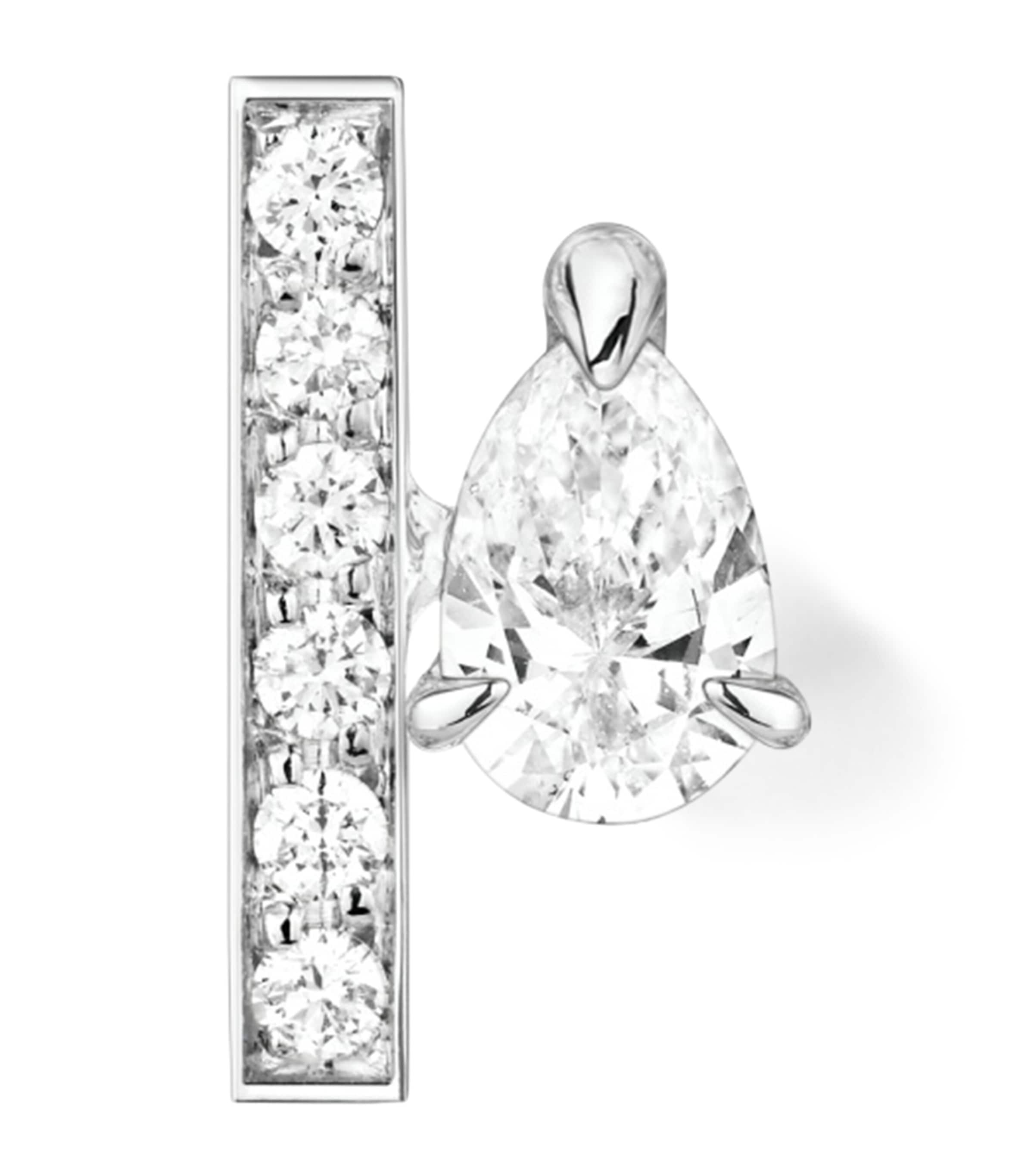Repossi White Gold and Diamond Serti sur Vide Single Stud Earring White Gold