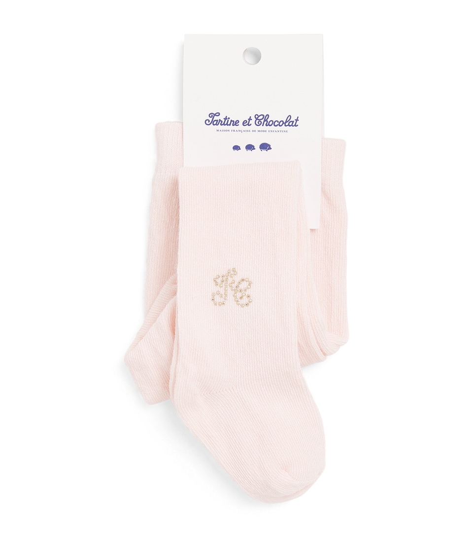 Tartine et Chocolat Embellished Tights Rosee