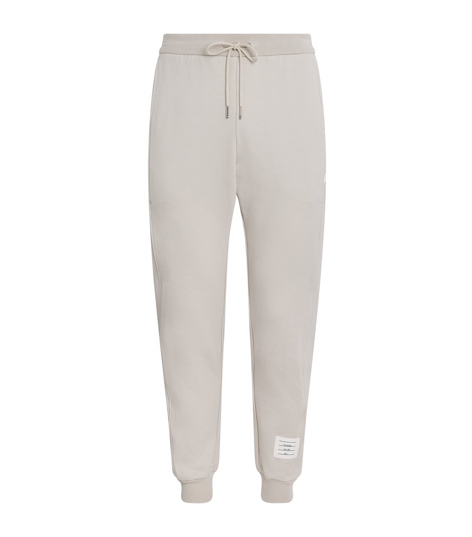 Thom Browne Mens Cotton 4-Bar Sweatpants Beige