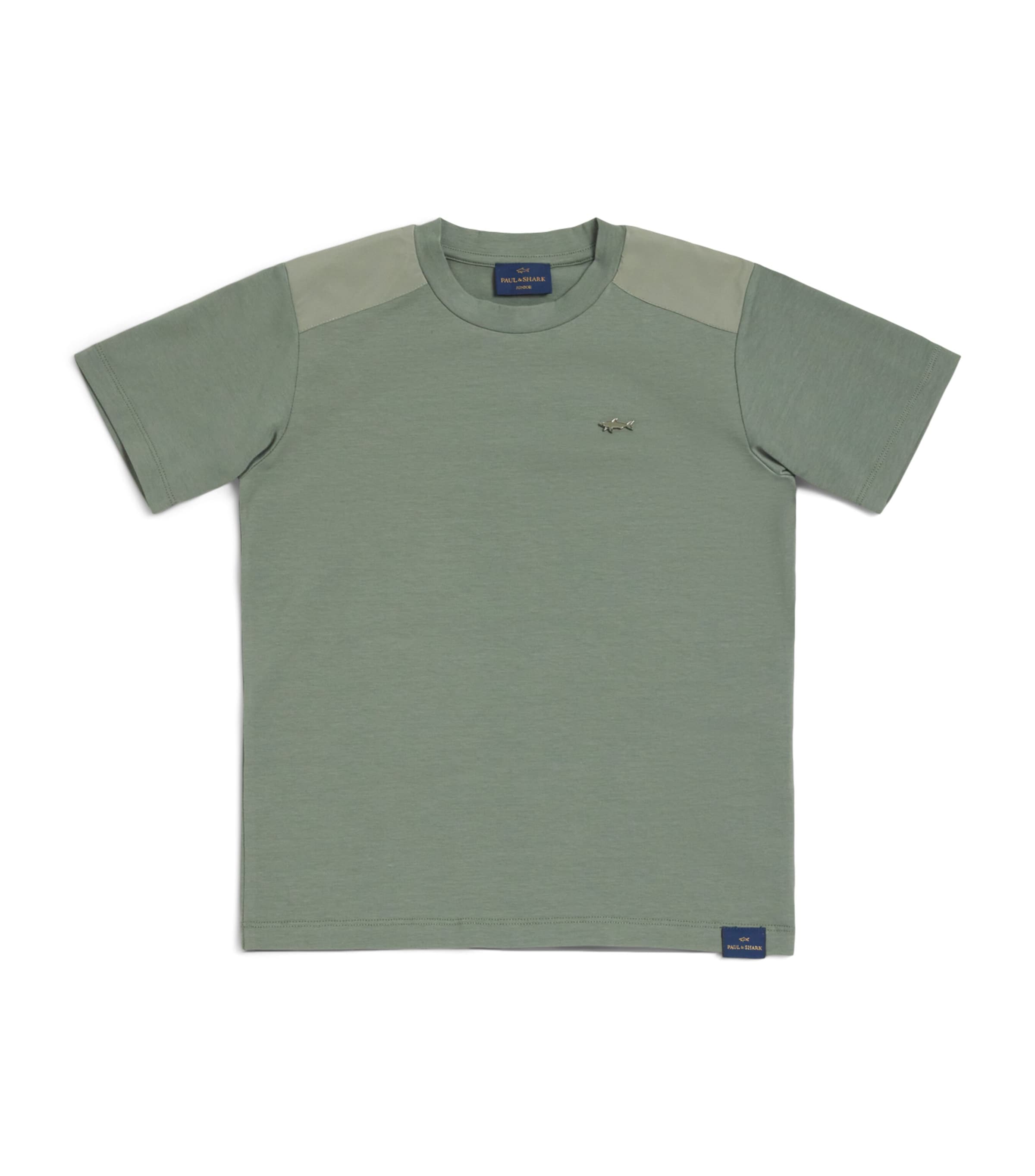 Paul & Shark Stretch-Cotton Shark Logo T-Shirt (8-14 Years) Agave Green
