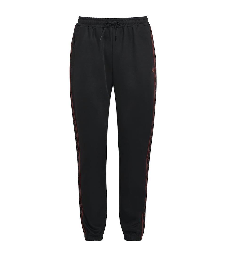 Fred Perry Mens Contrast Tape Wreath Sweatpants Black