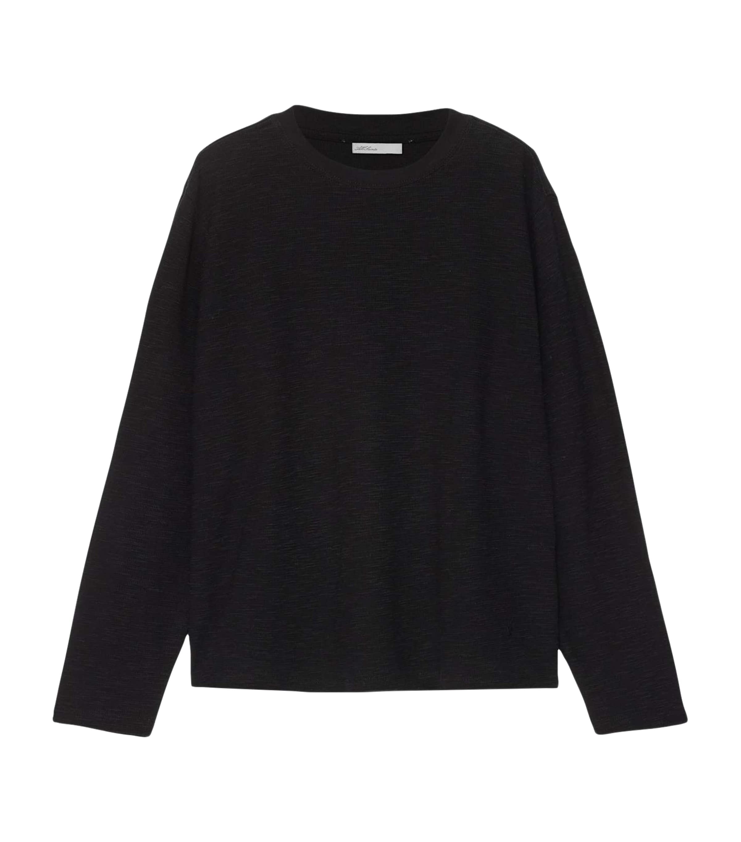 AllSaints Womens Organic Cotton Abel Long-Sleeve T-Shirt Jet Black