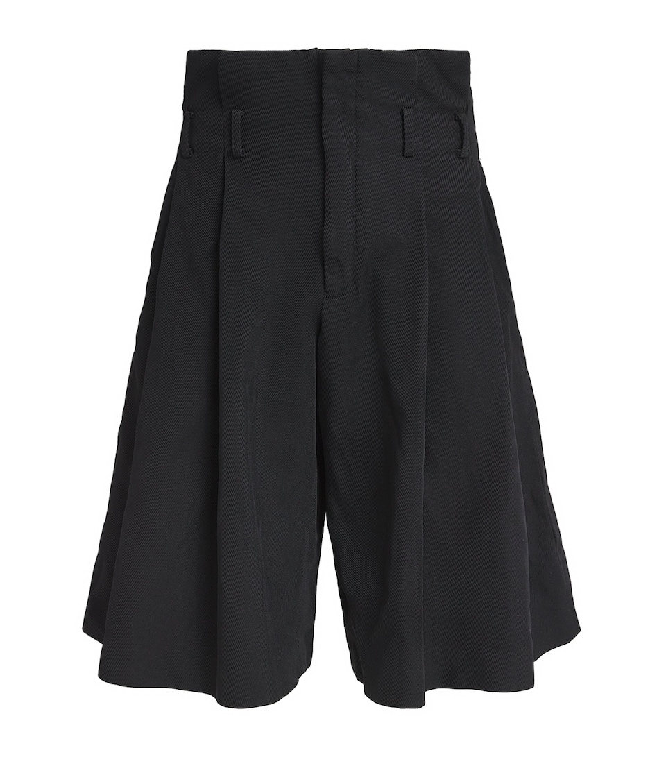 Comme Des Garçons Mens x Air Jordan 11 Wide-Leg Shorts Black