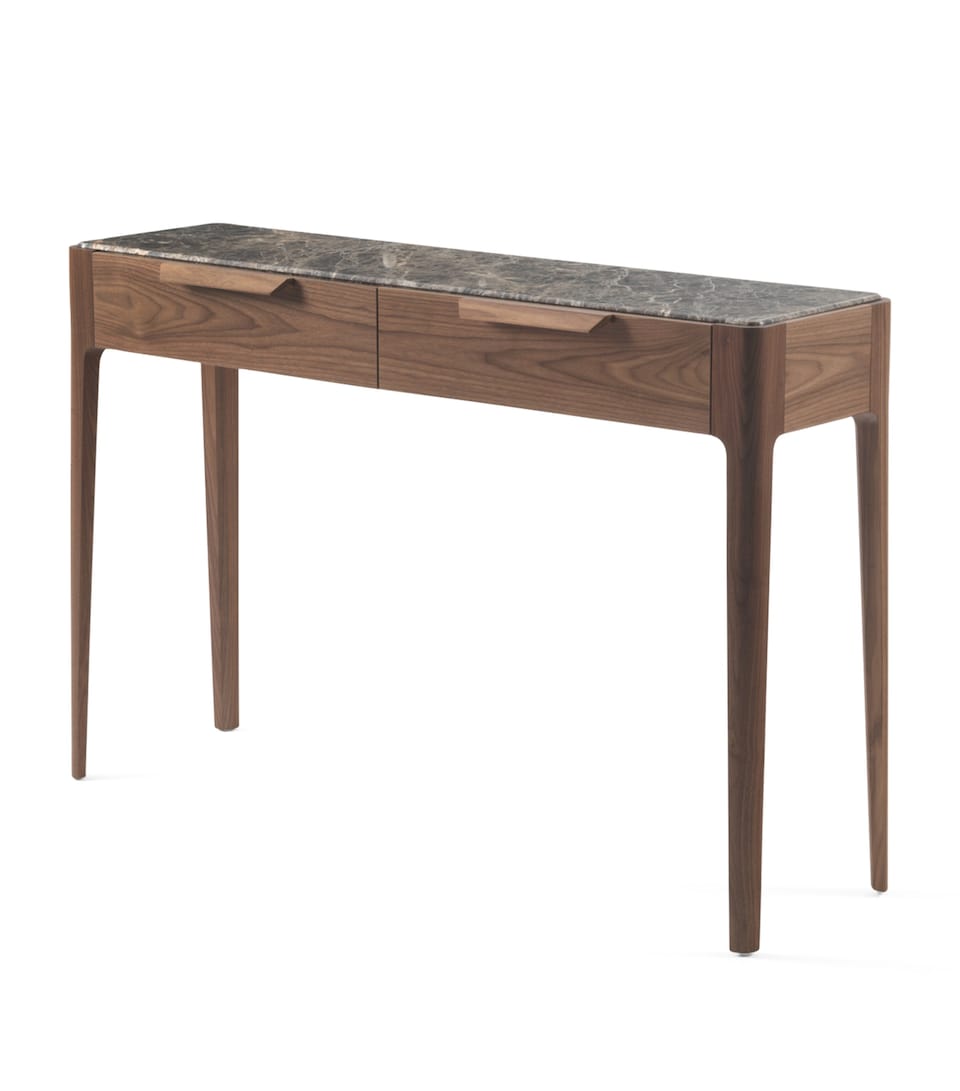 Porada Walnut Ziggy Console Table Walnut