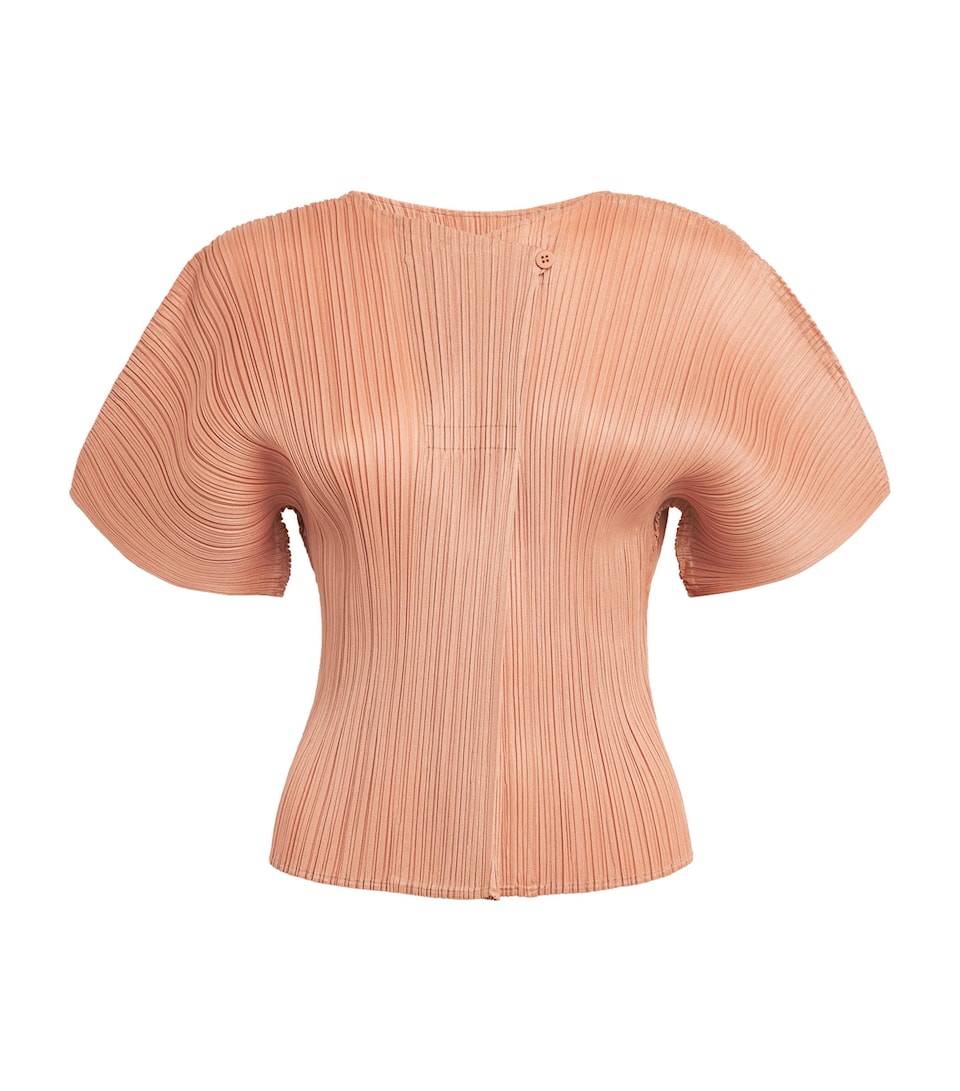 Pleats Please Issey Miyake Womens Monthly Colors June Blouse Pink Beige