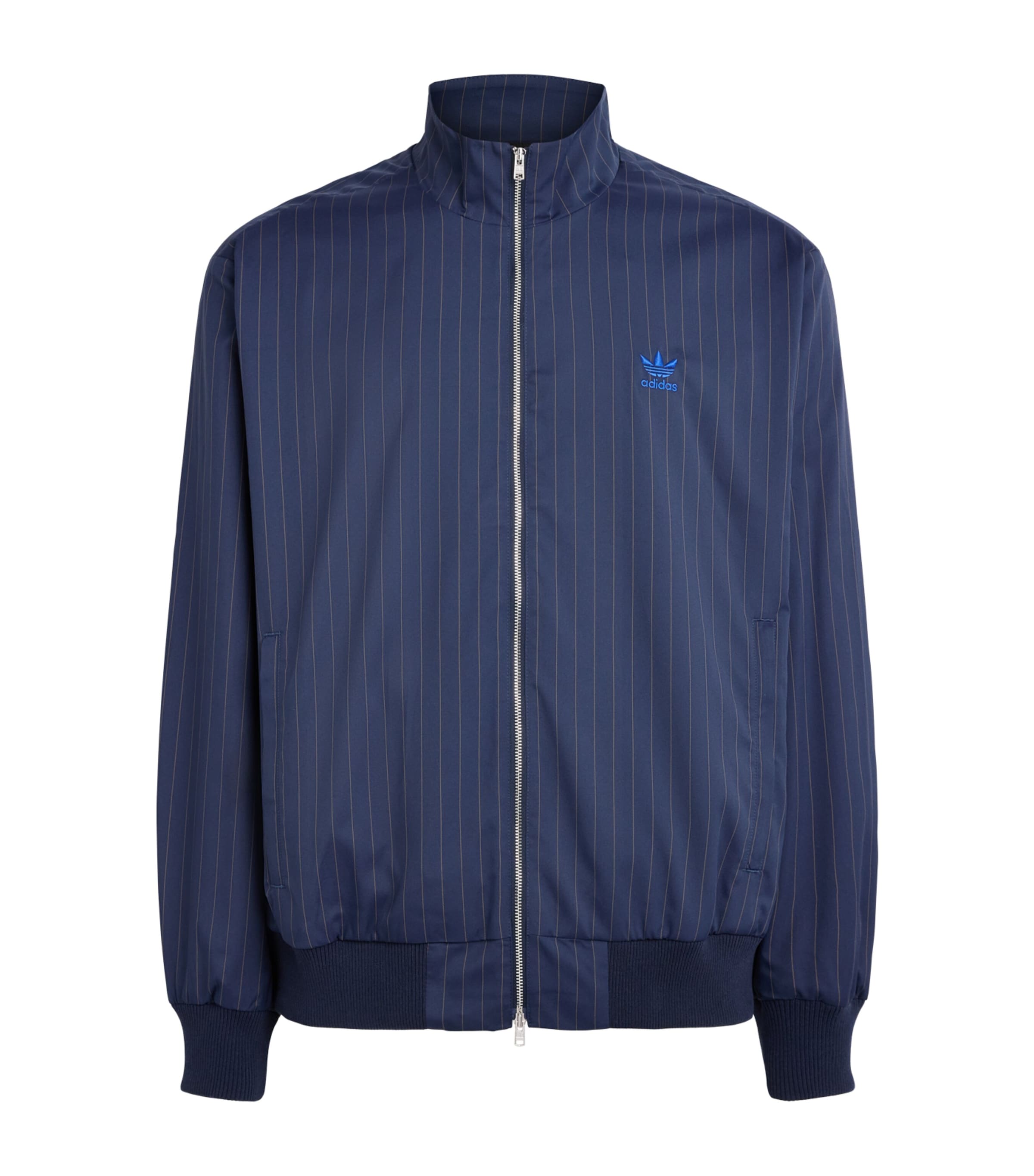 adidas Mens x Wales Bonner Pinstripe Bomber Jacket Night Navy