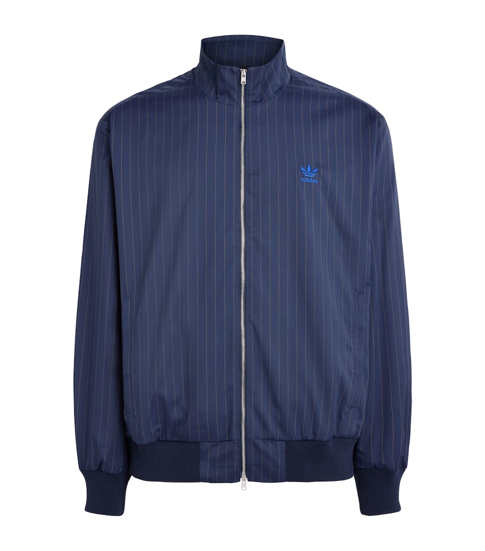 adidas Mens x Wales Bonner Pinstripe Bomber Jacket Night Navy