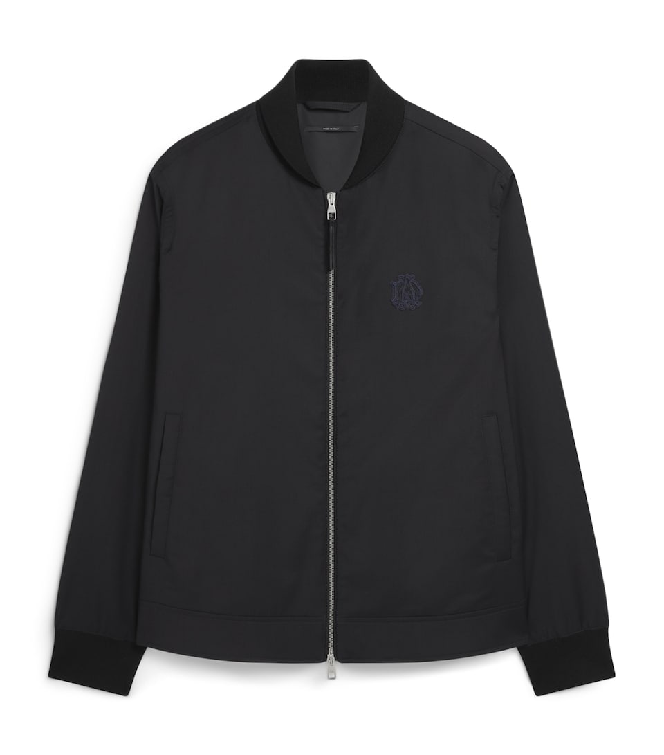 Stretch-Wool Athluxury Bomber Jacket