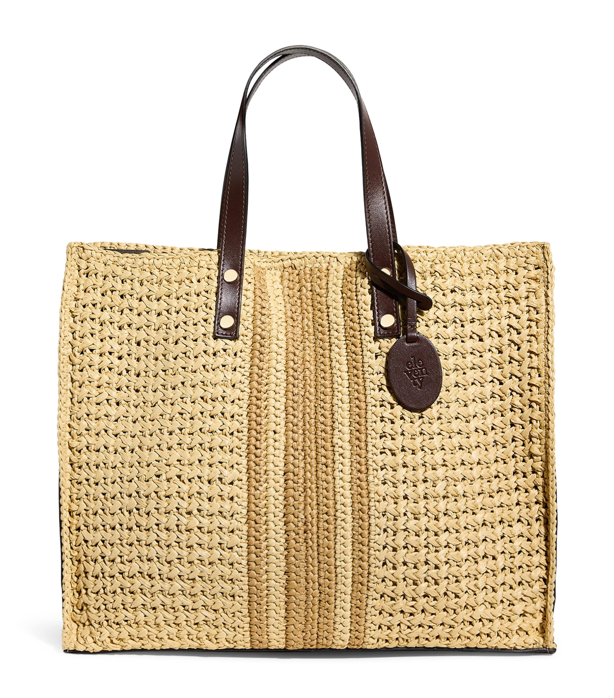 Anya Hindmarch Beige Raffia Wink Face Tote Bag | Harrods UK