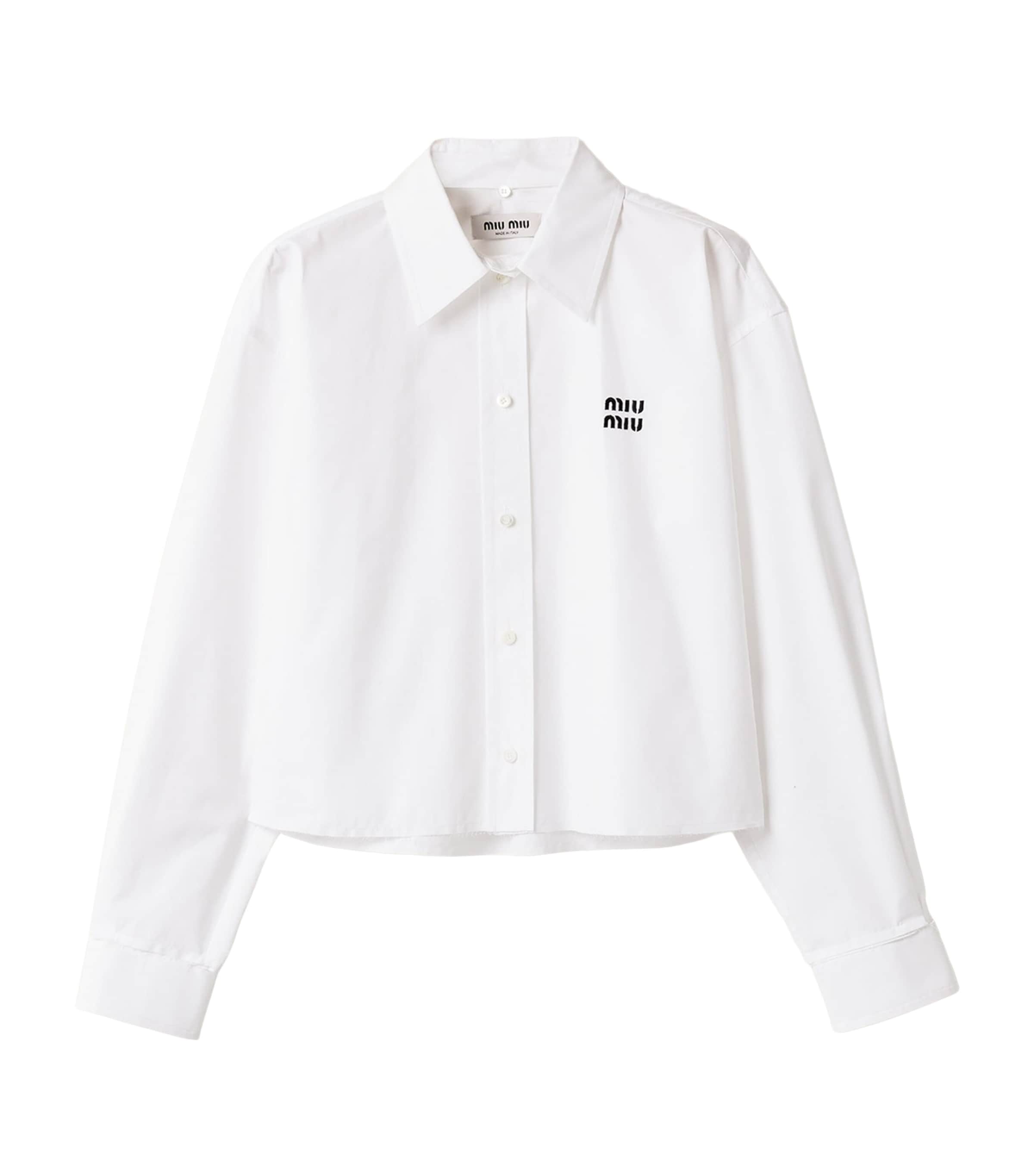 Cotton Poplin Cropped Shirt