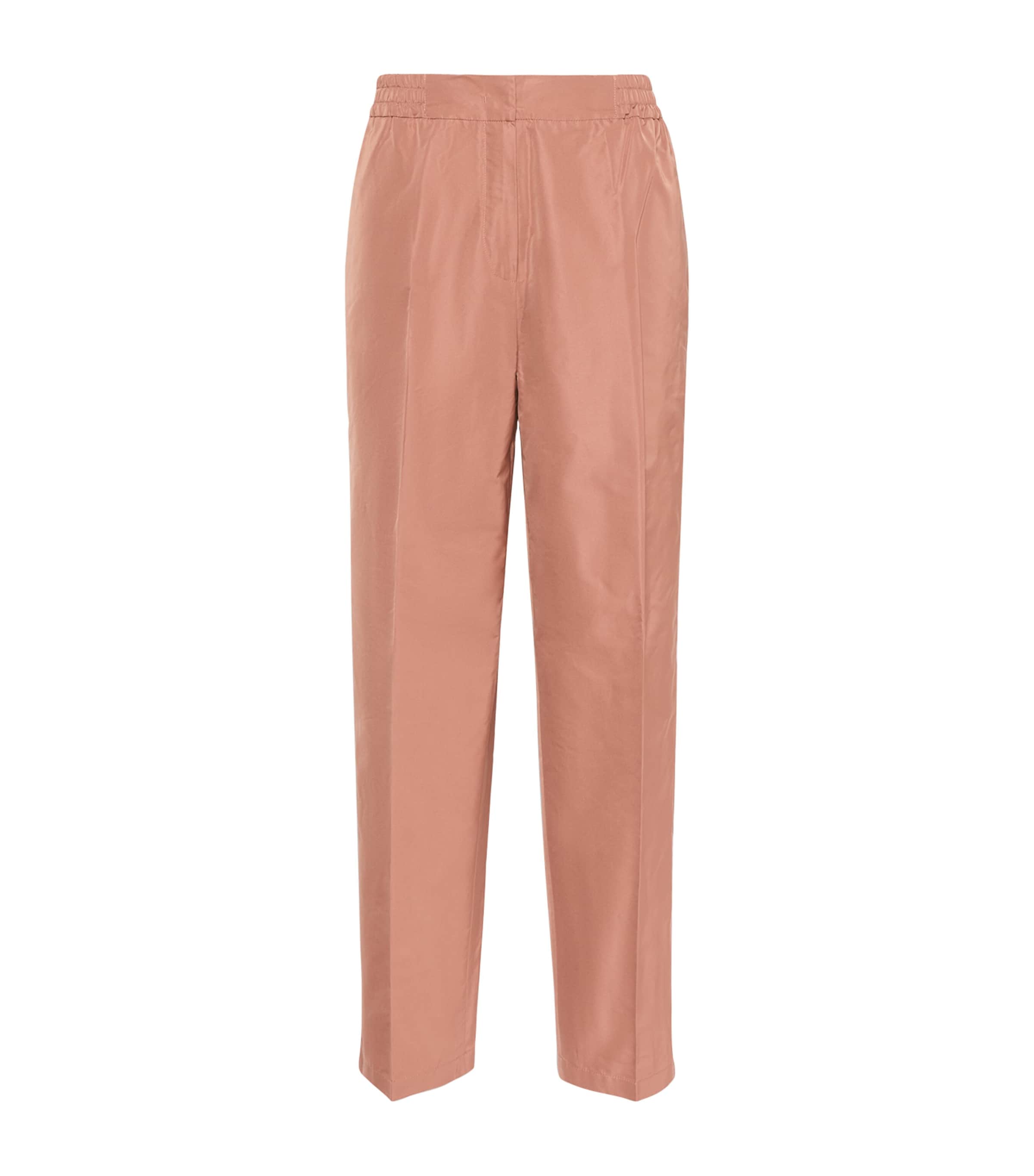 Max Mara Womens Elasticated-Waist Tapered Trousers Antique Rose
