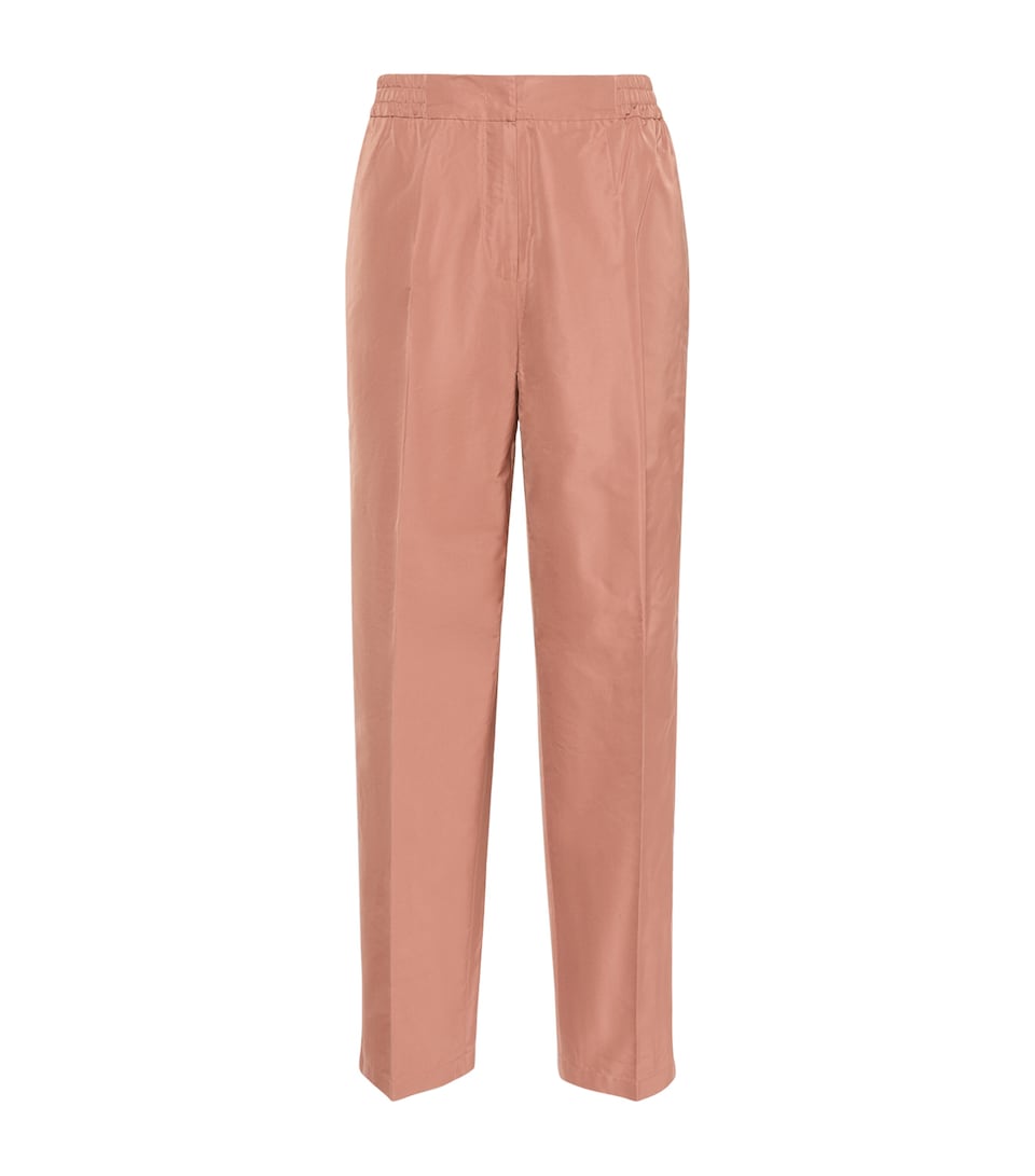 Max Mara Womens Elasticated-Waist Tapered Trousers Antique Rose