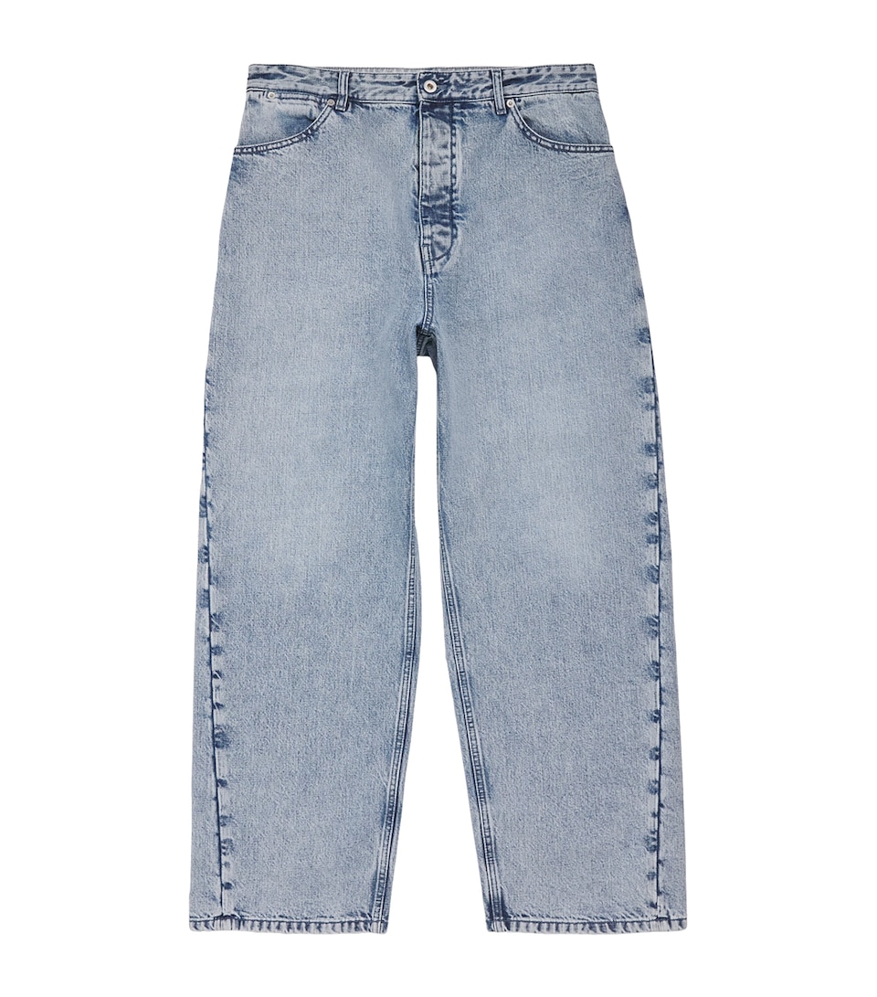 Light-Wash Straight Jeans