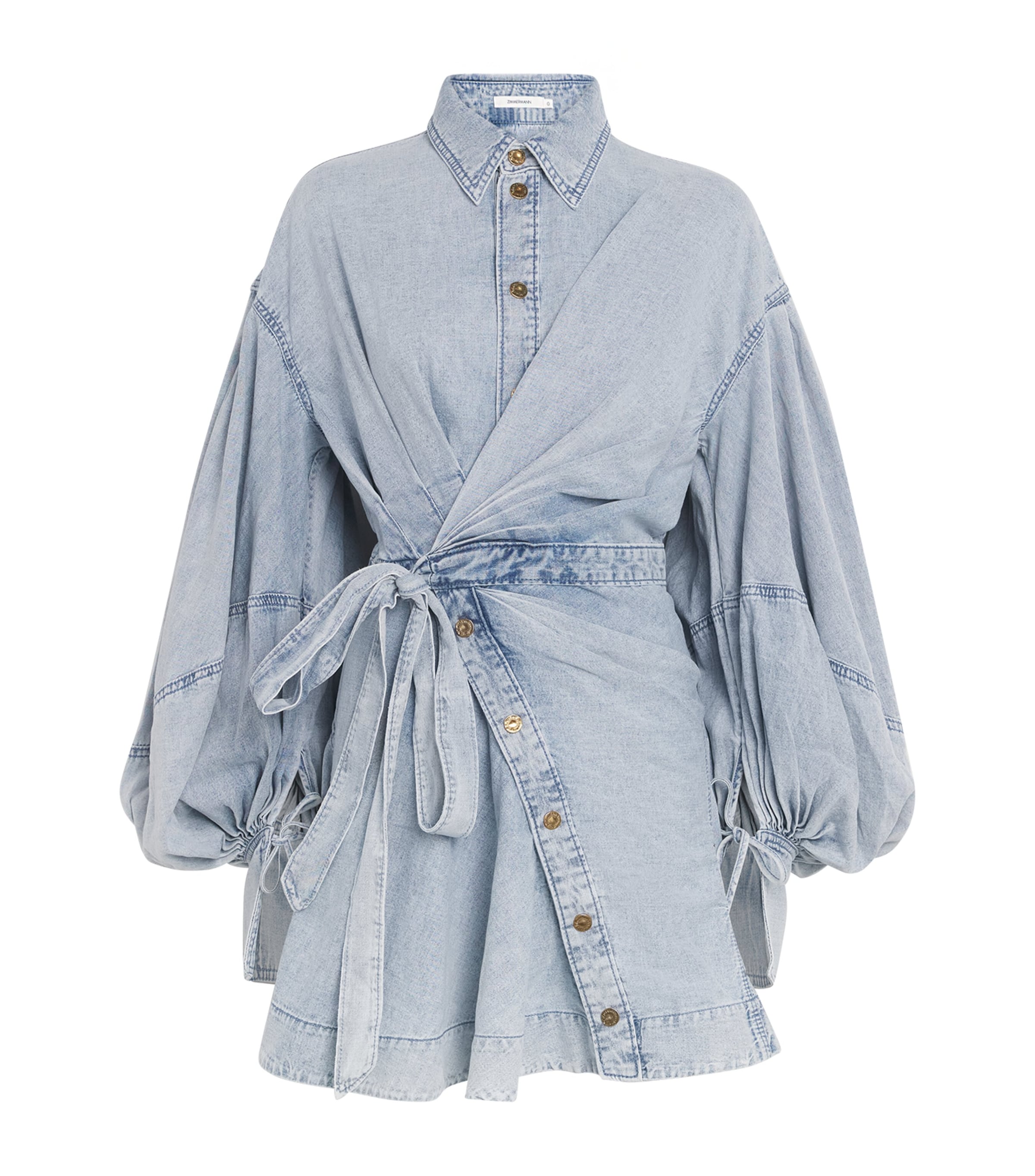Denim Rebellion Wrap Mini Dress