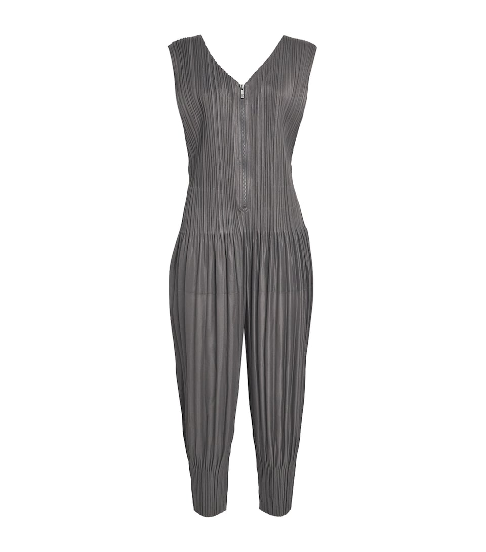 Pleats Please Issey Miyake Womens Fluffy Basics Jumpsuit Grey