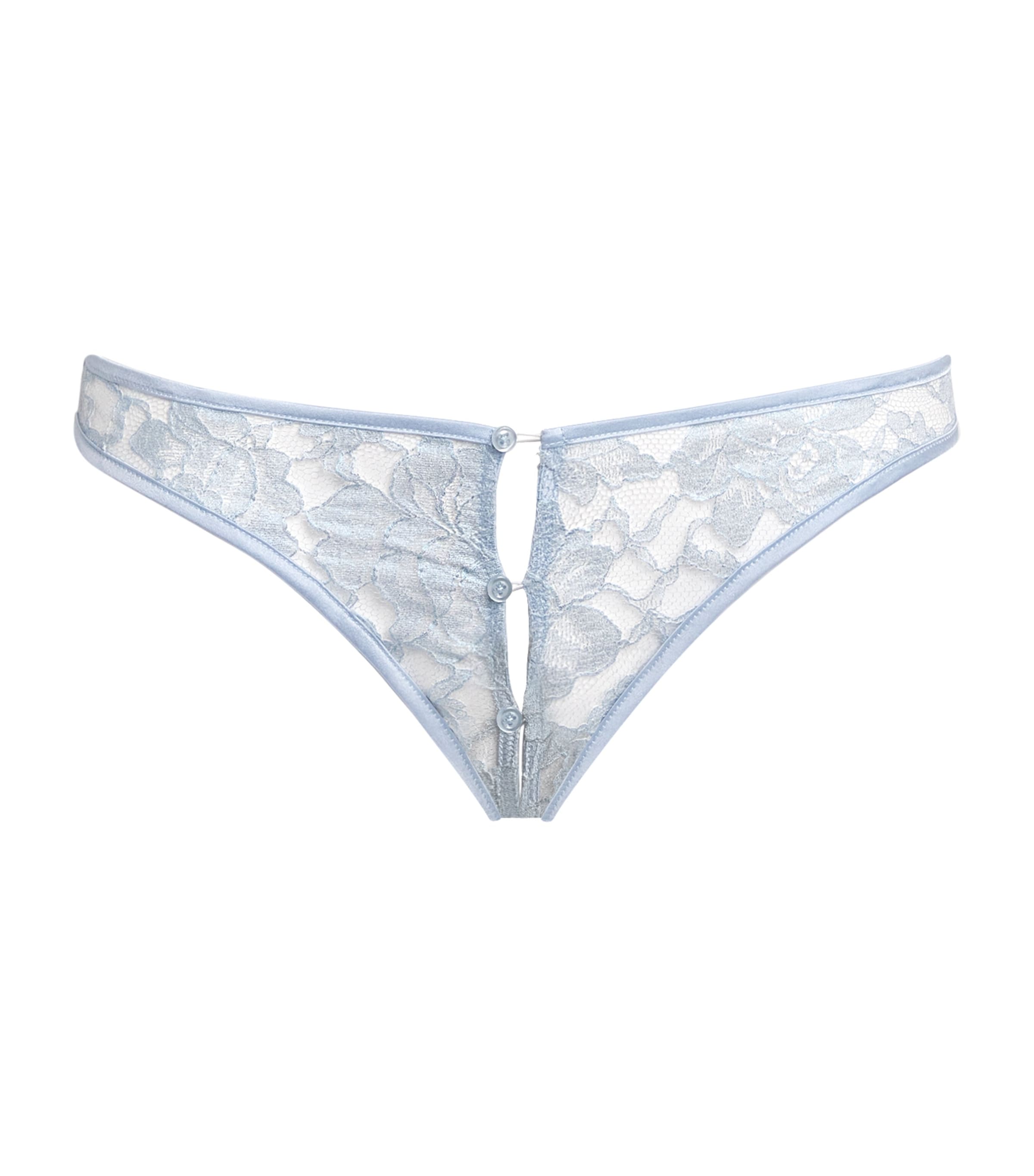 Kiki de Montparnasse Womens Lace Antoinette Button Briefs Glace