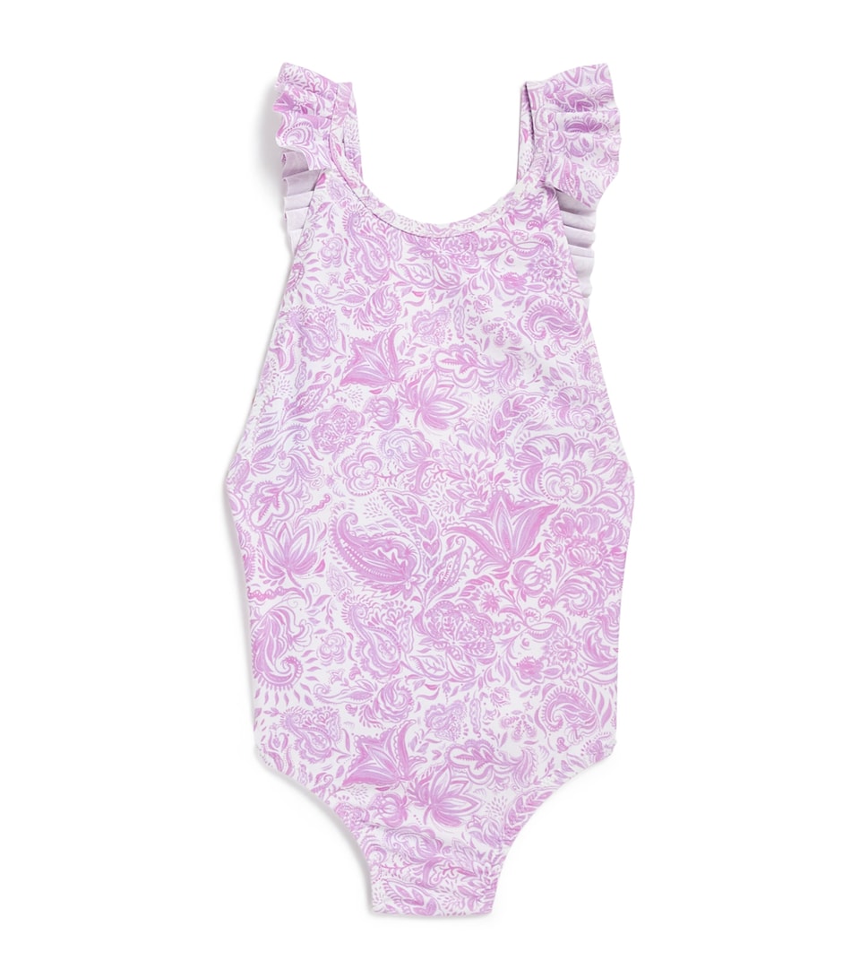 Paisley Print Pleated Swimsuit (2-12 Years)