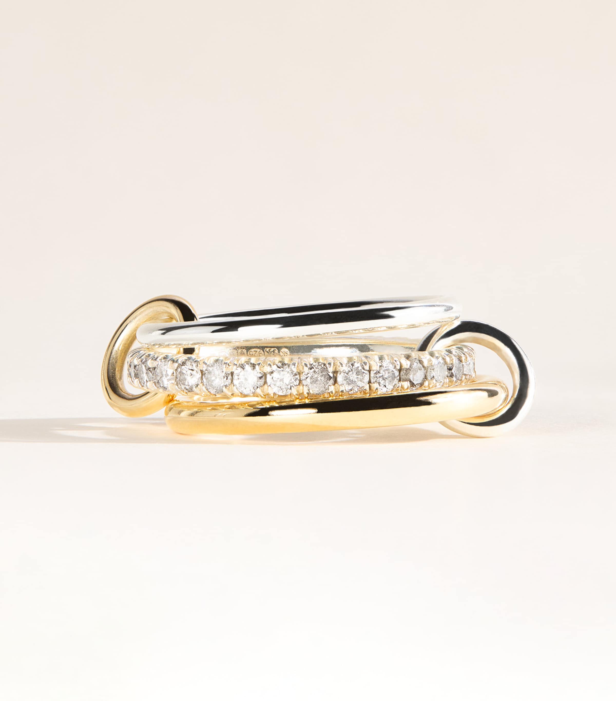 Spinelli Kilcollin Sterling Silver, Yellow Gold and Diamond Petunia Ring Sterling Silver
