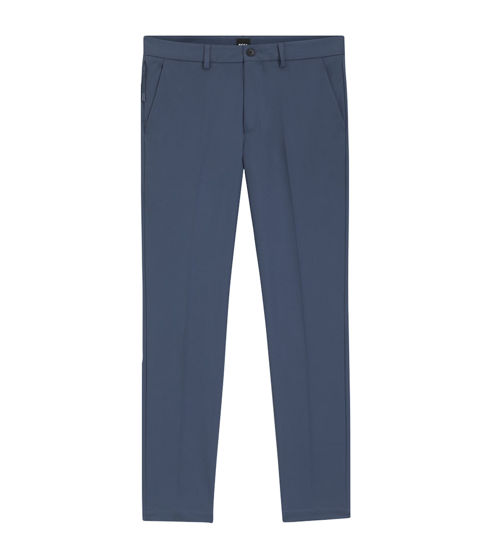 Cotton-Blend Slim Trousers