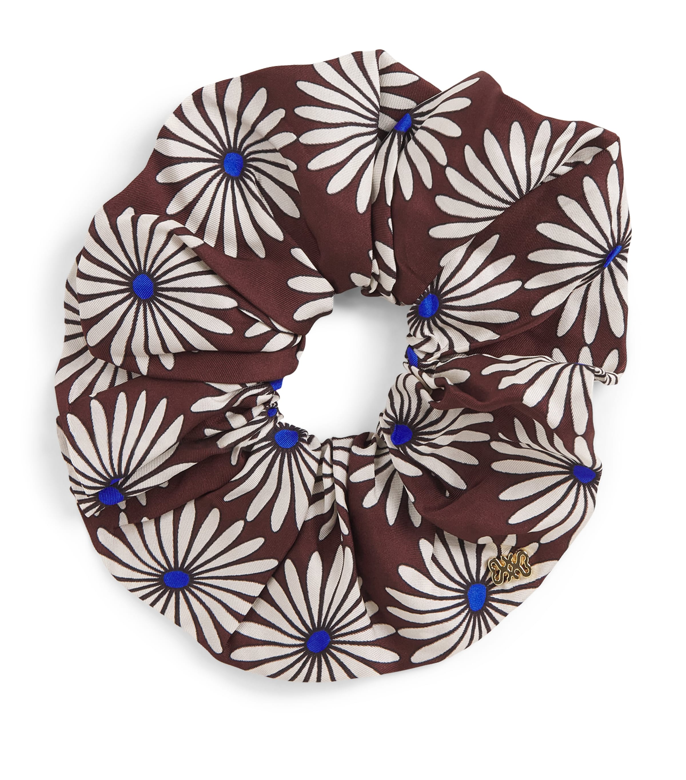 Silk Floral Print Scrunchie