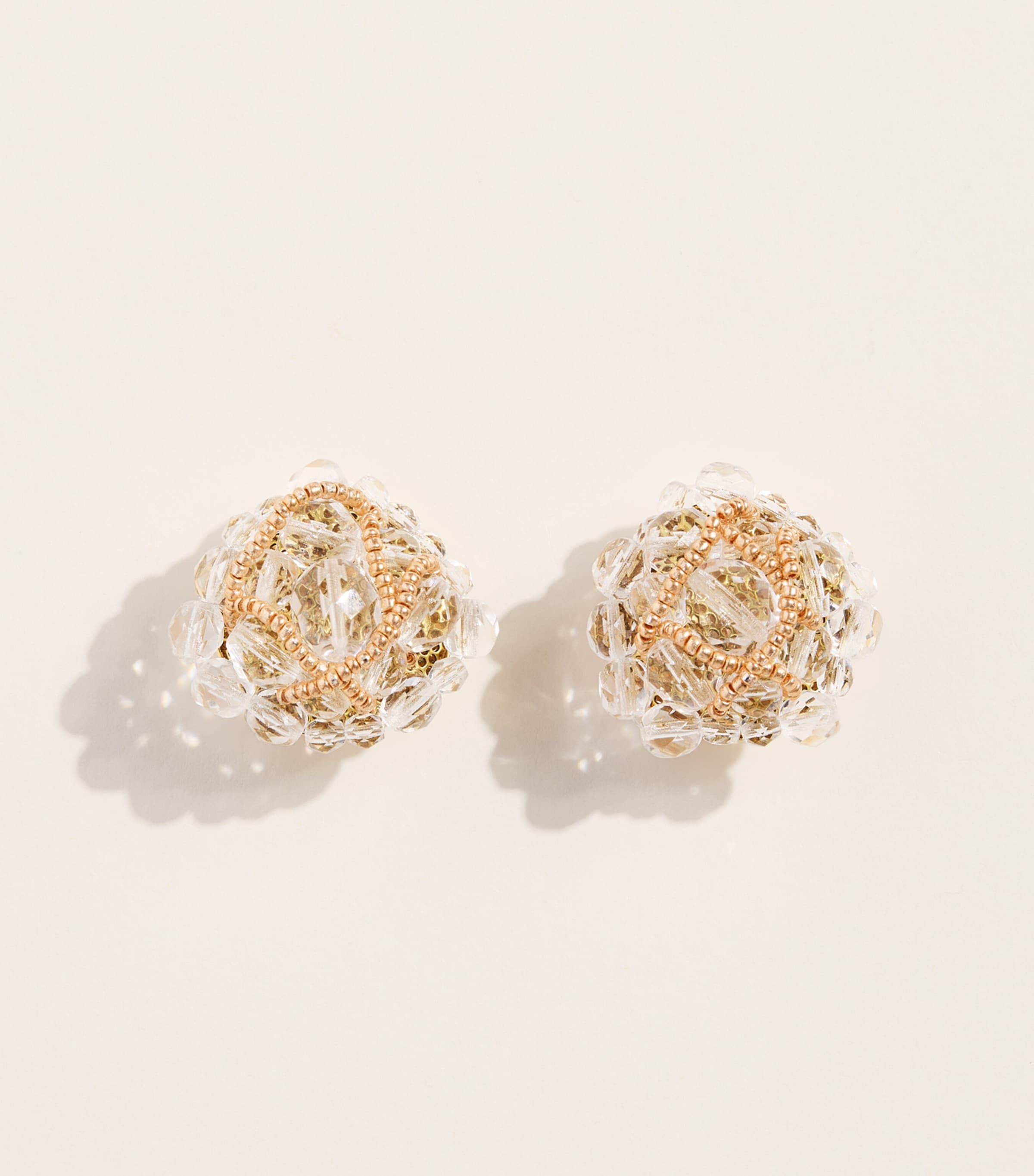 Coppola e Toppo Gold-Plated Pasticcino Clip-On Earrings Orange/white