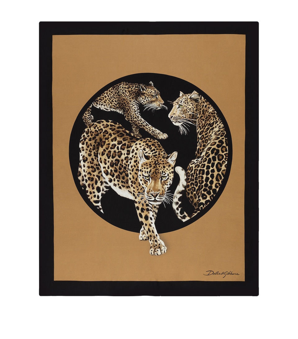 Dolce&Gabbana Casa Silk-Wool Leopard Throw (140cm x 180cm) Leopardi F D
