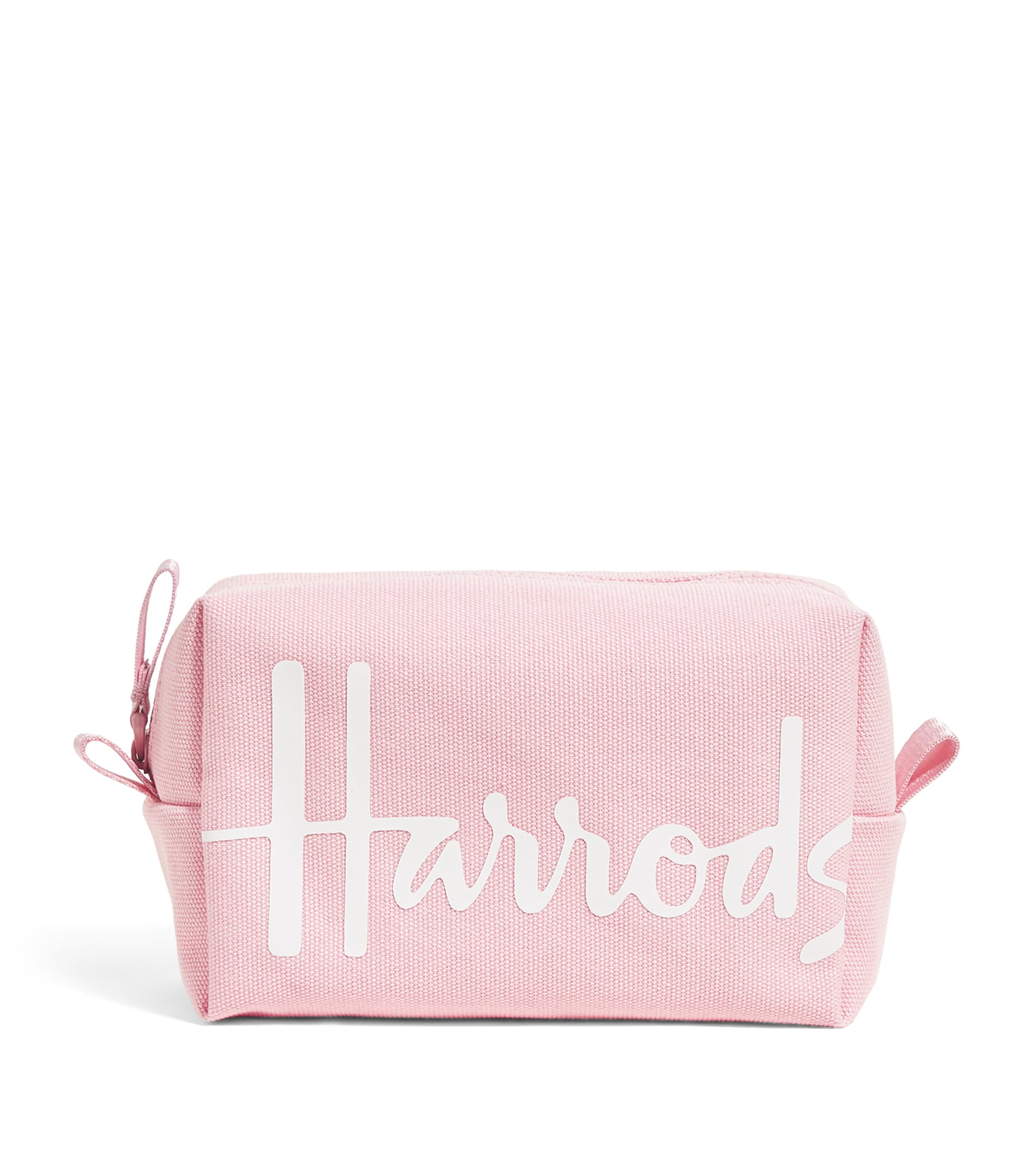 Harrods Cotton Logo Cosmetics Bag Light Pink