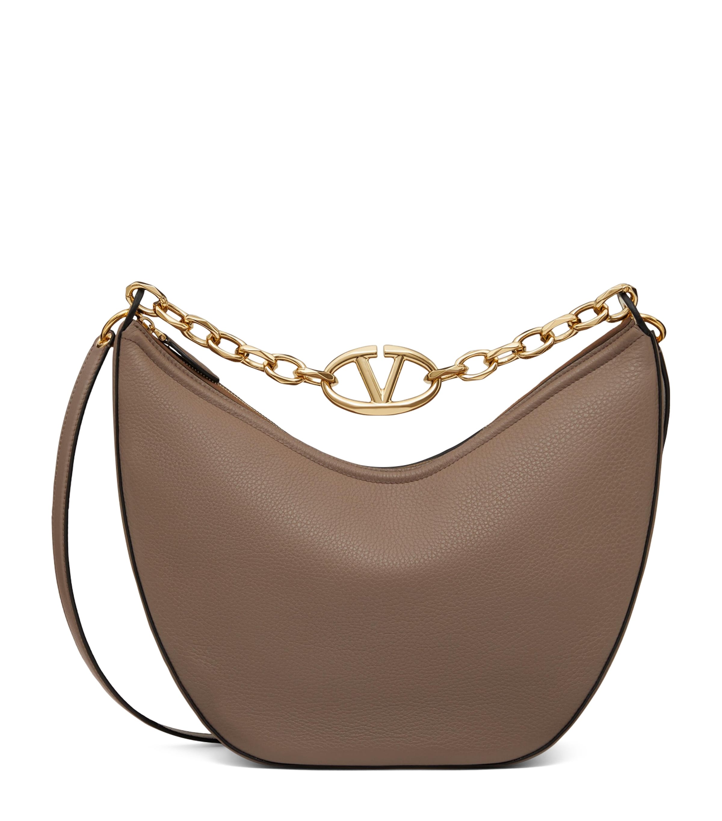 ハンドバッグ Valentino Garavani Camel Leather Vlogo Handbag Vlogo leather handbag Valentino Garavani Camel in Leather