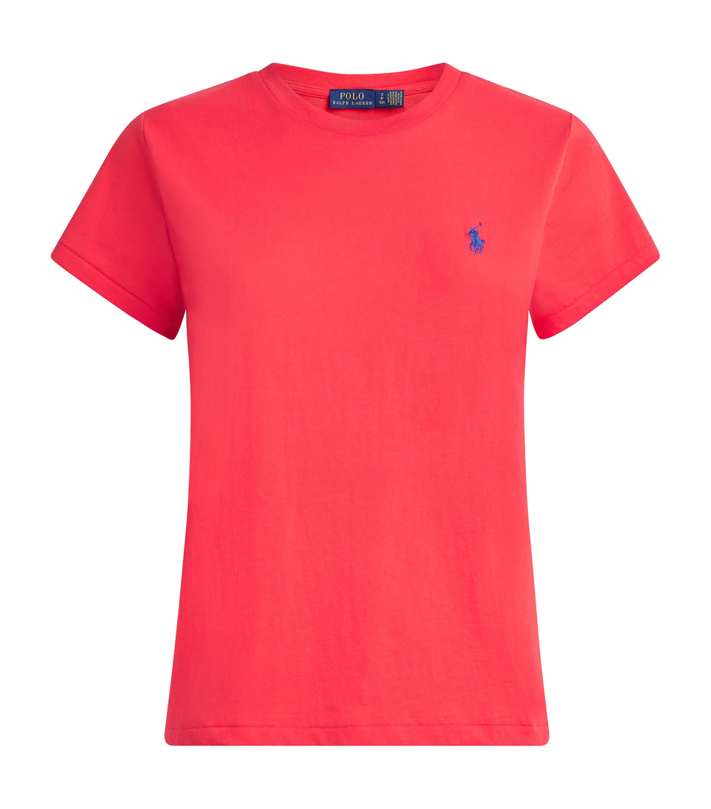 Polo Ralph Lauren Womens Cotton Polo Pony T-Shirt Bright Hibiscus