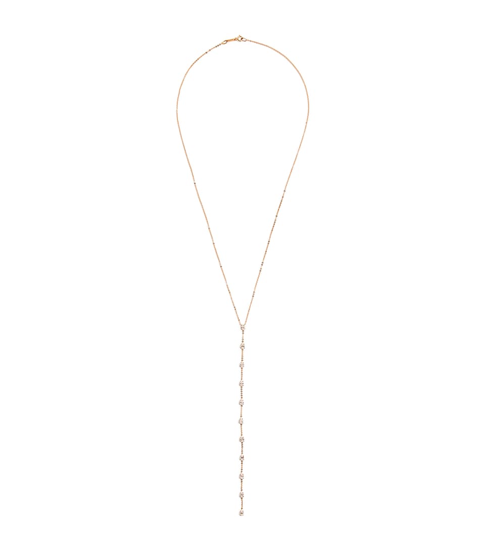 Rose Gold and Diamond Lariat Necklace