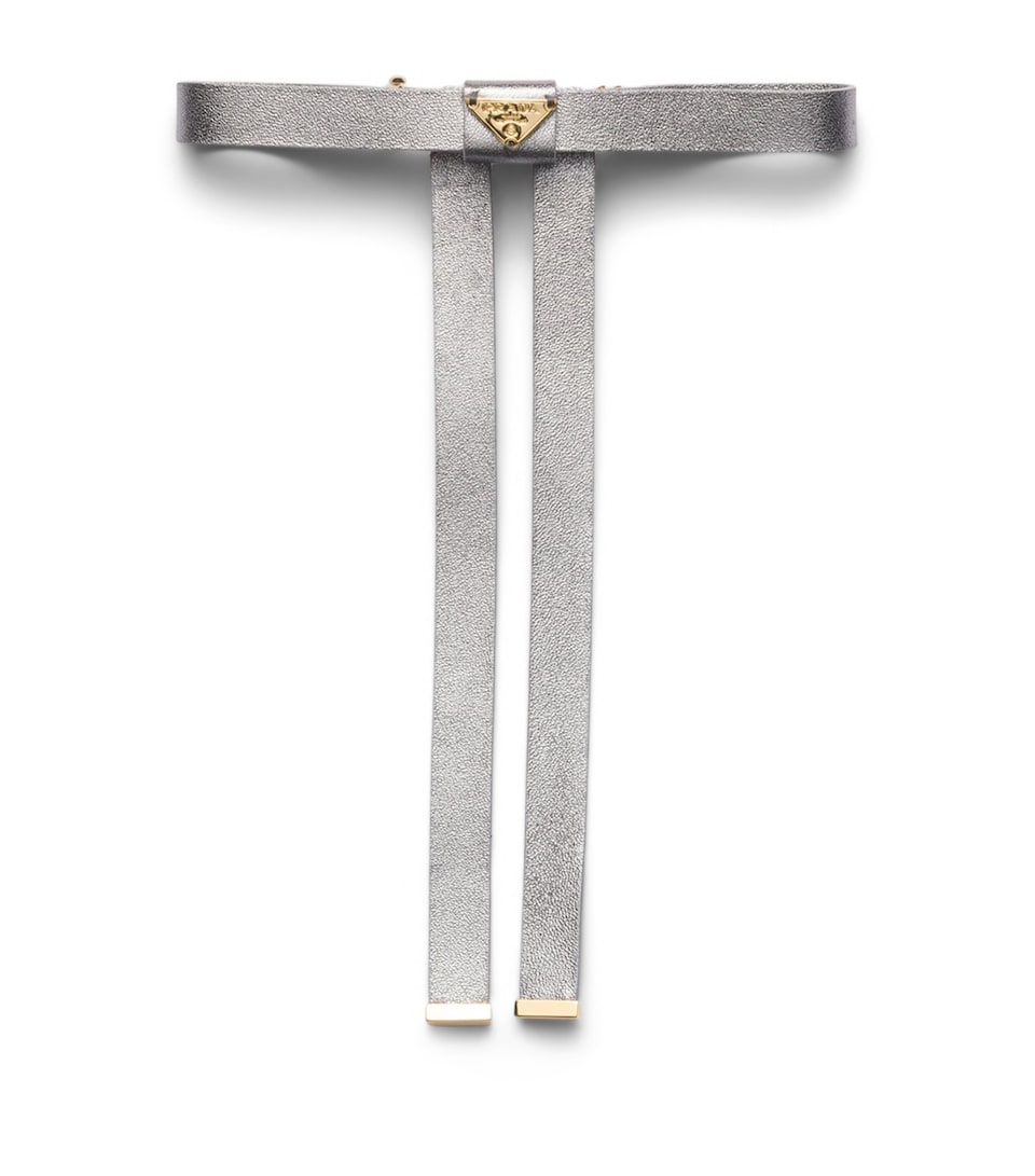 Prada Nappa Leather Bow Hair Clip