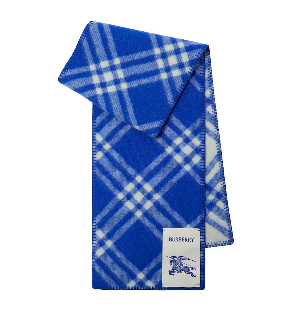 Burberry Wool Check Scarf Knight