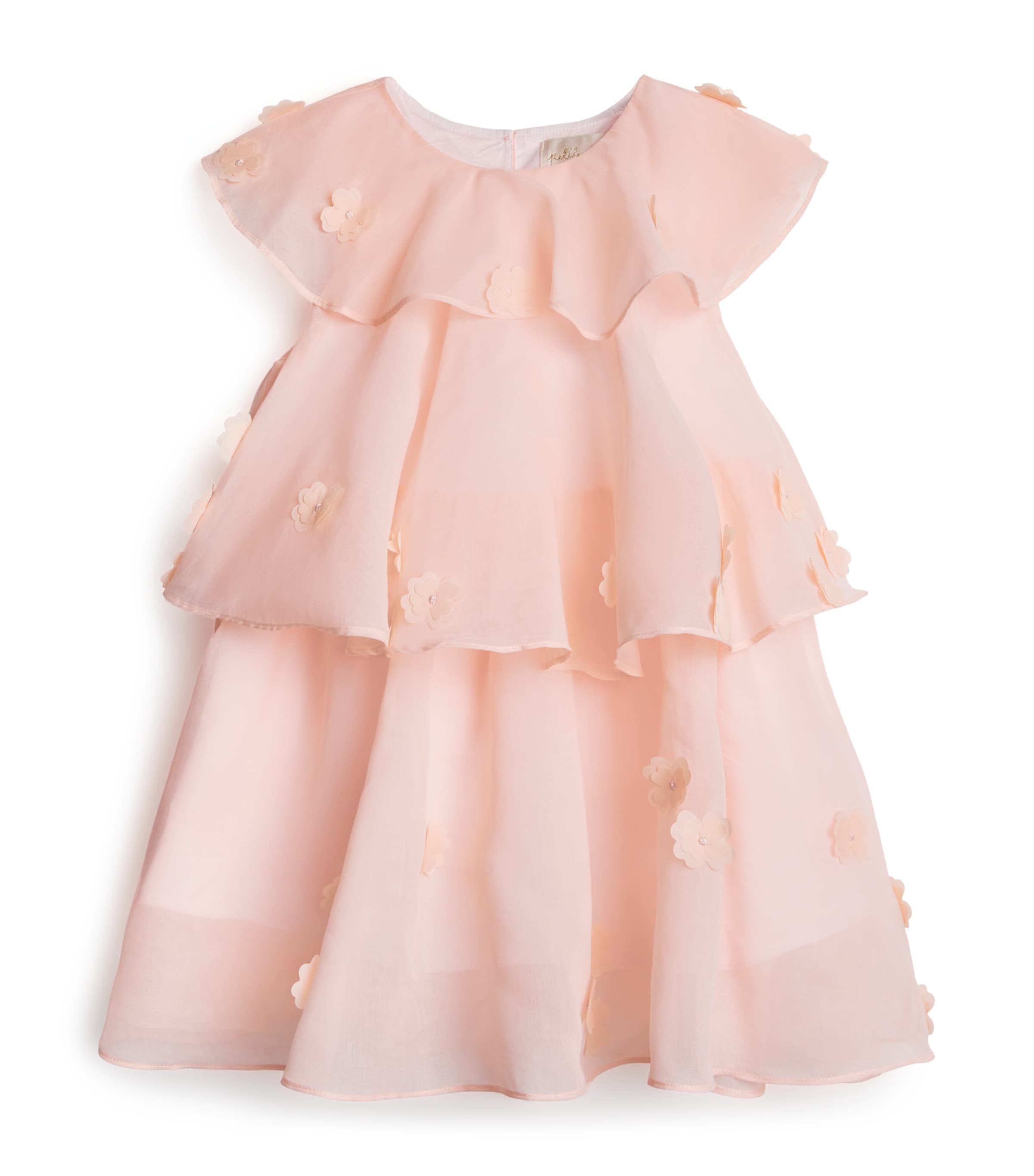 Cotton-Silk Peaches & Cream Dress (4-16 Years)